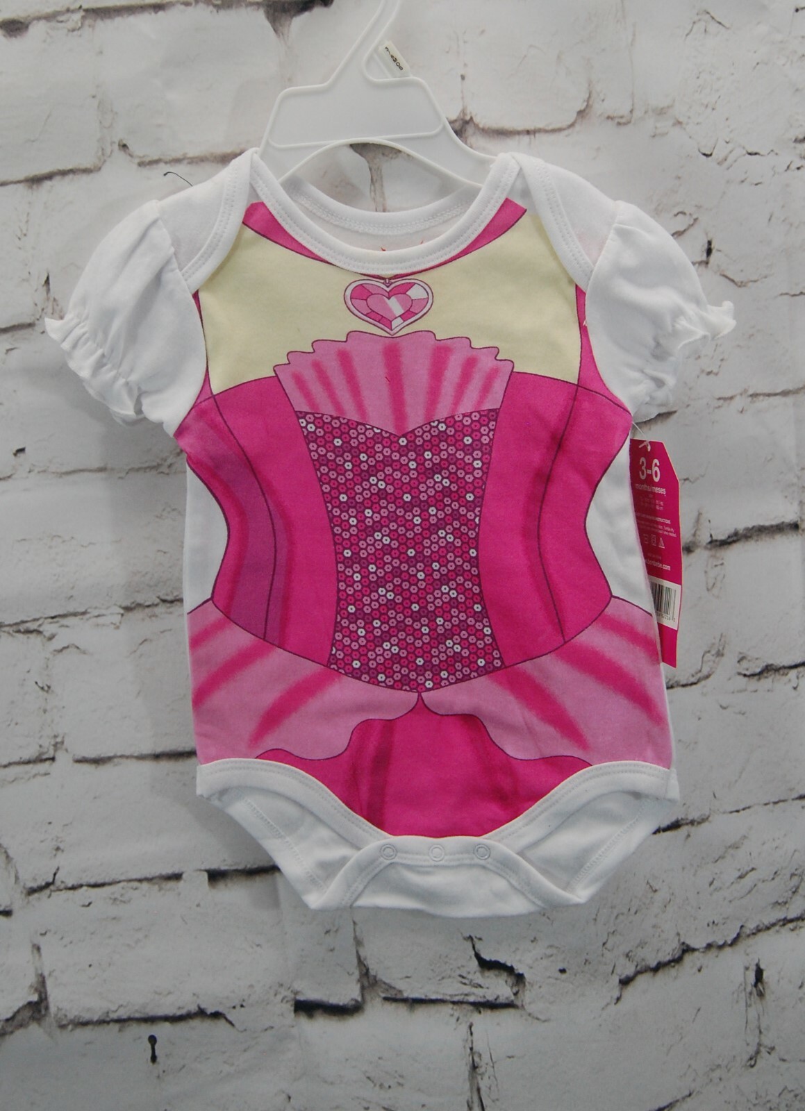 Wild Child Infant Girl Bodysuit Pink and White fun and vintage