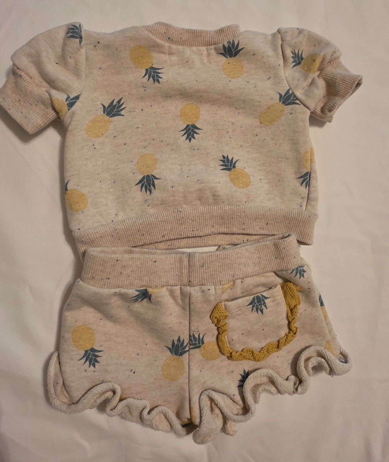 Baby Girls Lot Of 3 Rabbit + Bear 100% Cotton Outfits Size 0-3 Months
