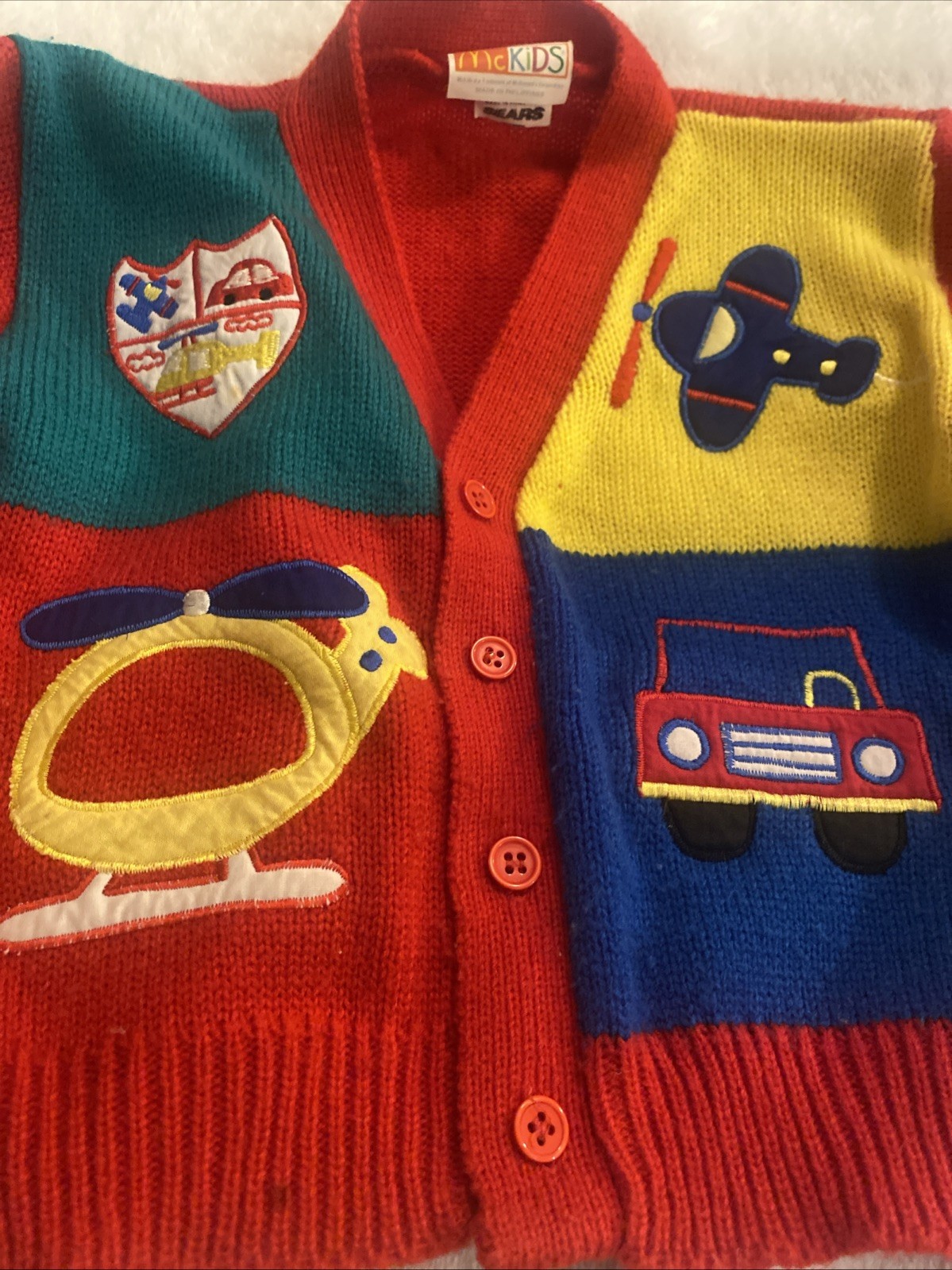 McDonald’s Tops. P/O Without Tags. McKids Color Block Cardigan Sweater EL#13