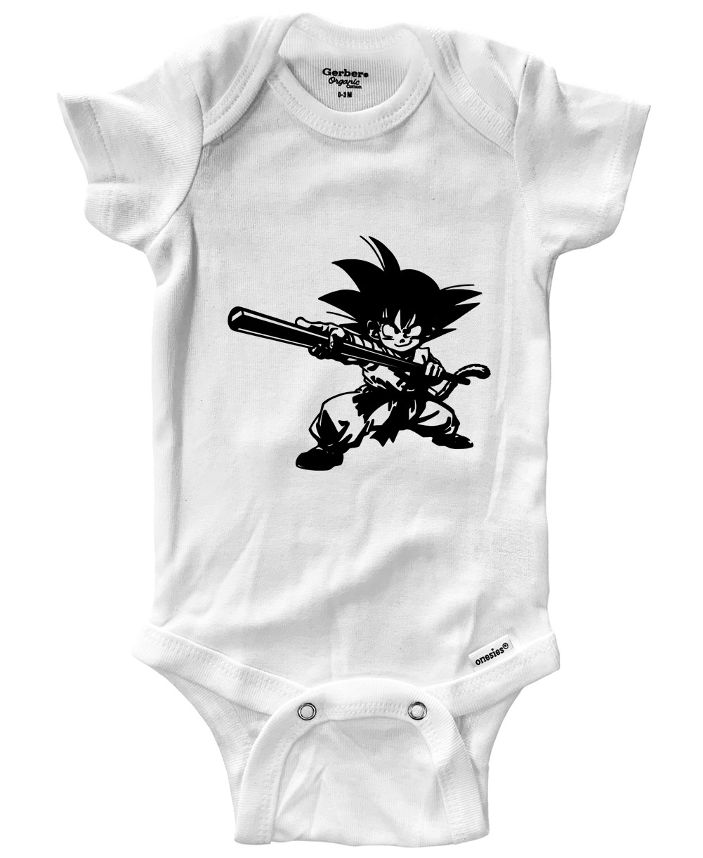 Baby Bodysuit One-Piece Infant Romper Clothes Gift Print Little Goku Kid Kungfu