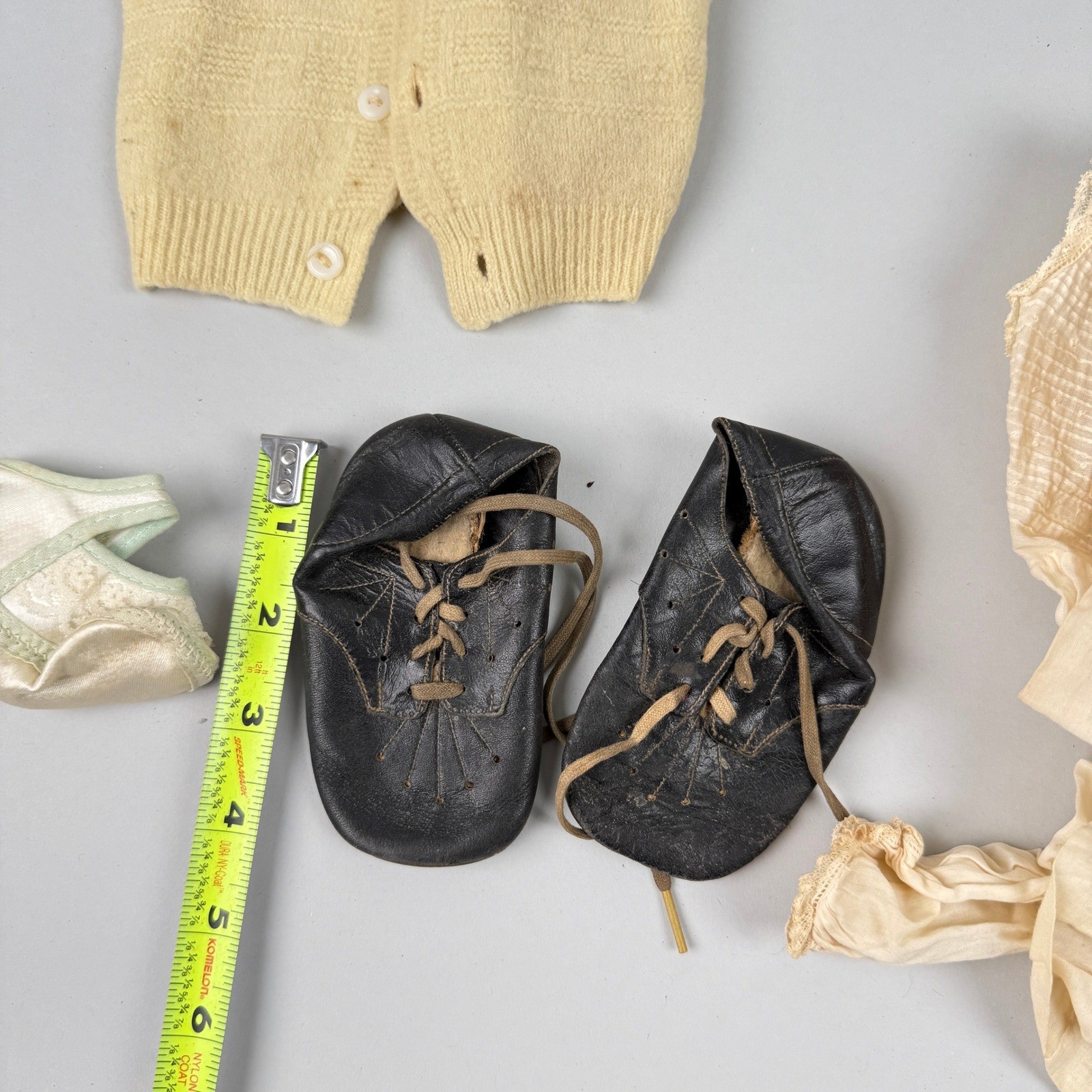 Vintage KnitTown Baby Layette Set Bonnet Sweater Pants Shoes lot