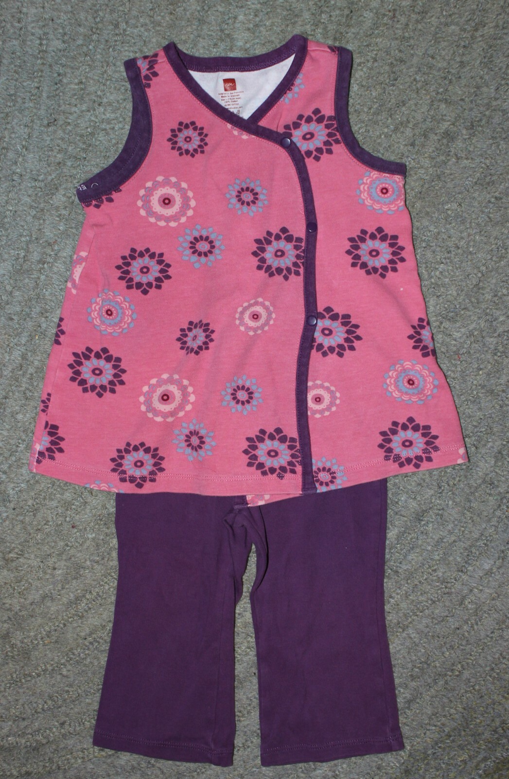 Tea Collection Baby Girls 2 Piece Set (Tunic & Pants) – Size 18-24 Months – EUC