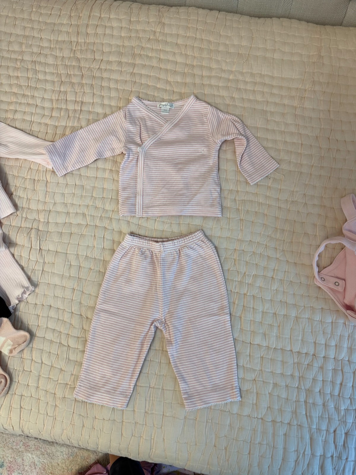Bundle of baby girls clothes 2 Piece Set dress pants long sleeve pink 3-6 Months