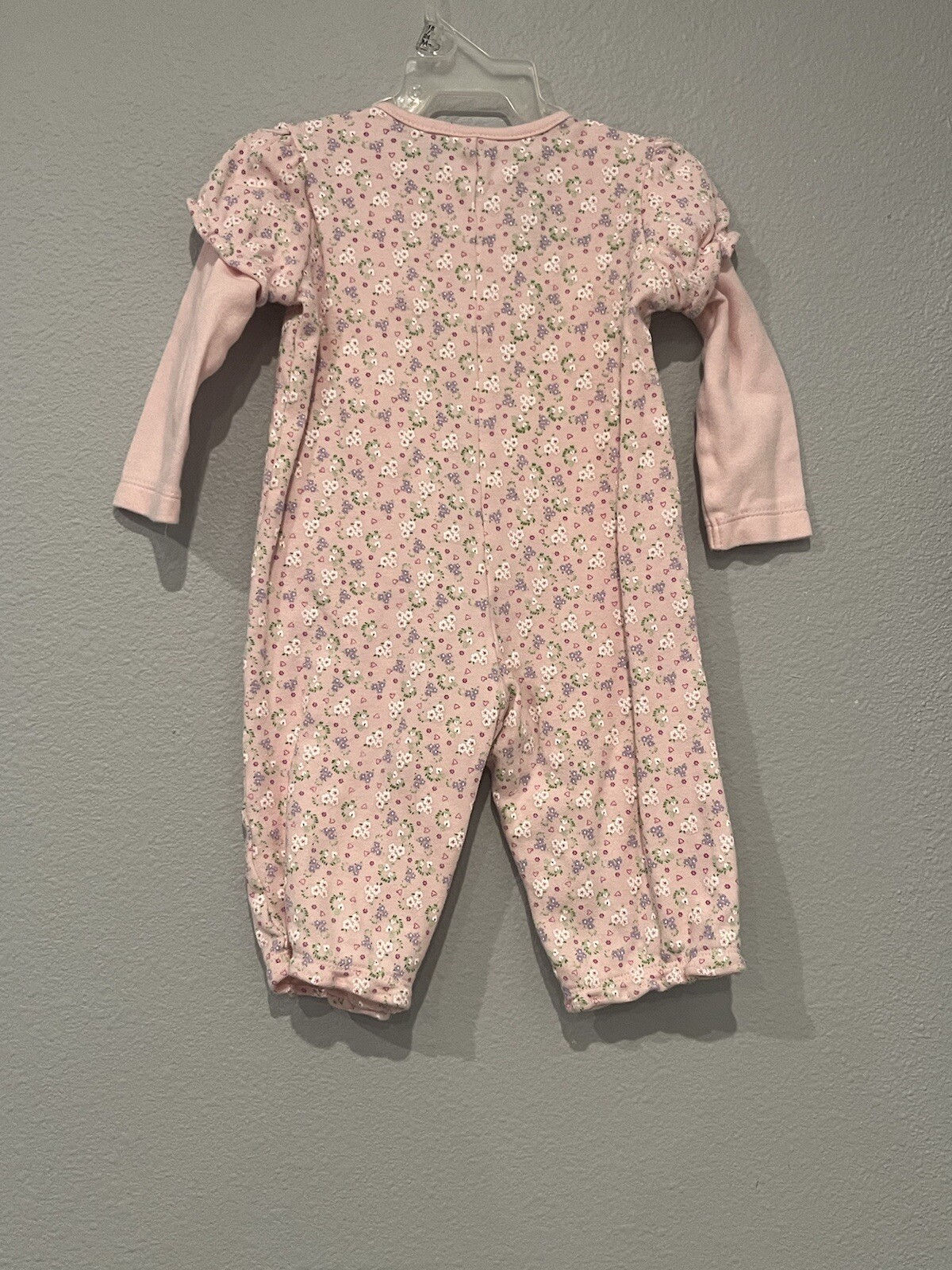 baby girls Little Wonders size 6-9 months one piece outfit Pink Flowers