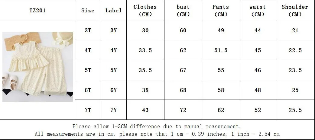 Baby Girl’s Casual Round Neck Top+Wide Leg Pants Set with Bow and Botton 2PCS