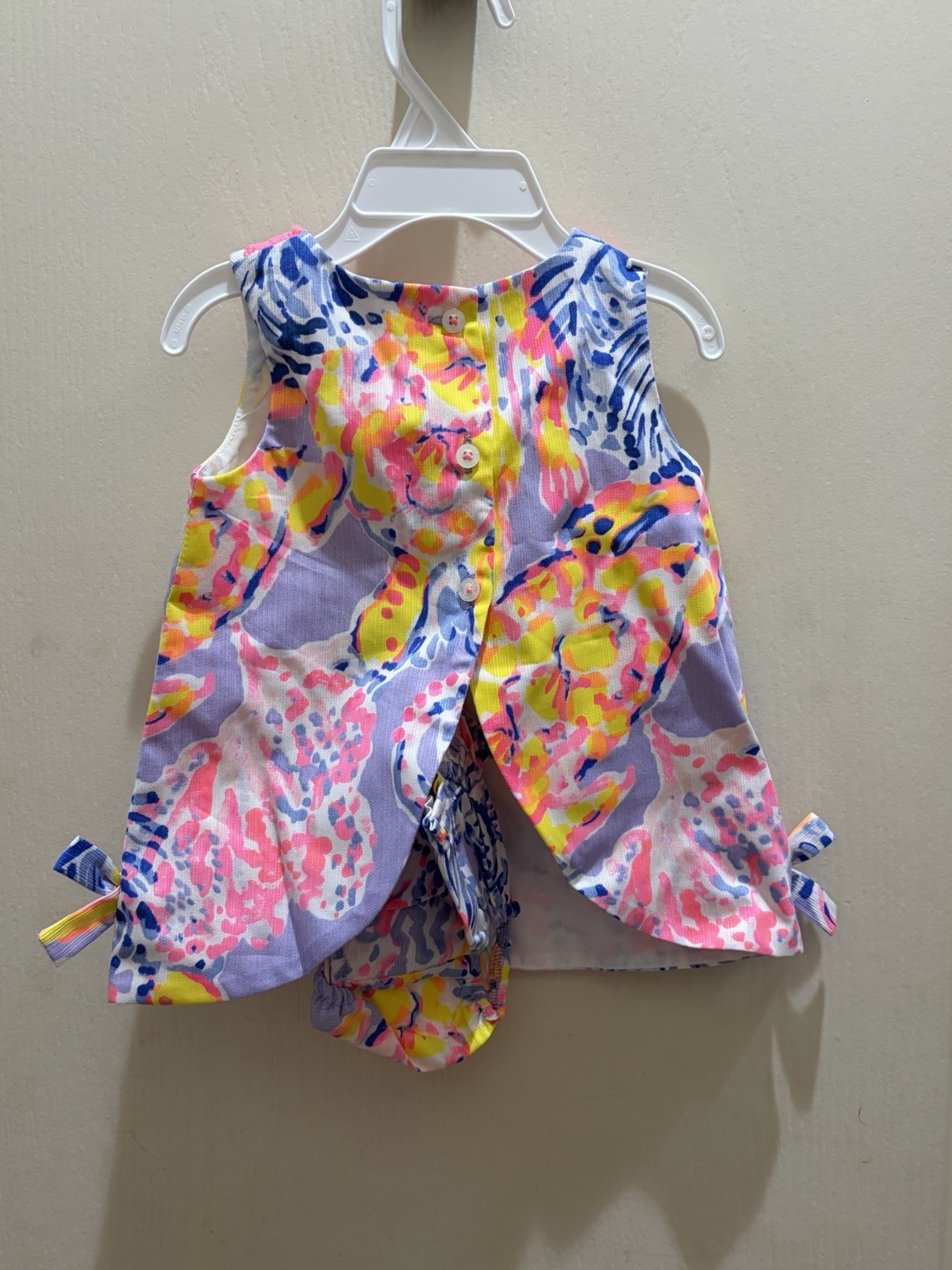 Lot of 4 Lilly Pulitzer Baby Girls Dress & Bloomers Set 3-6M Cotton Sleeveless