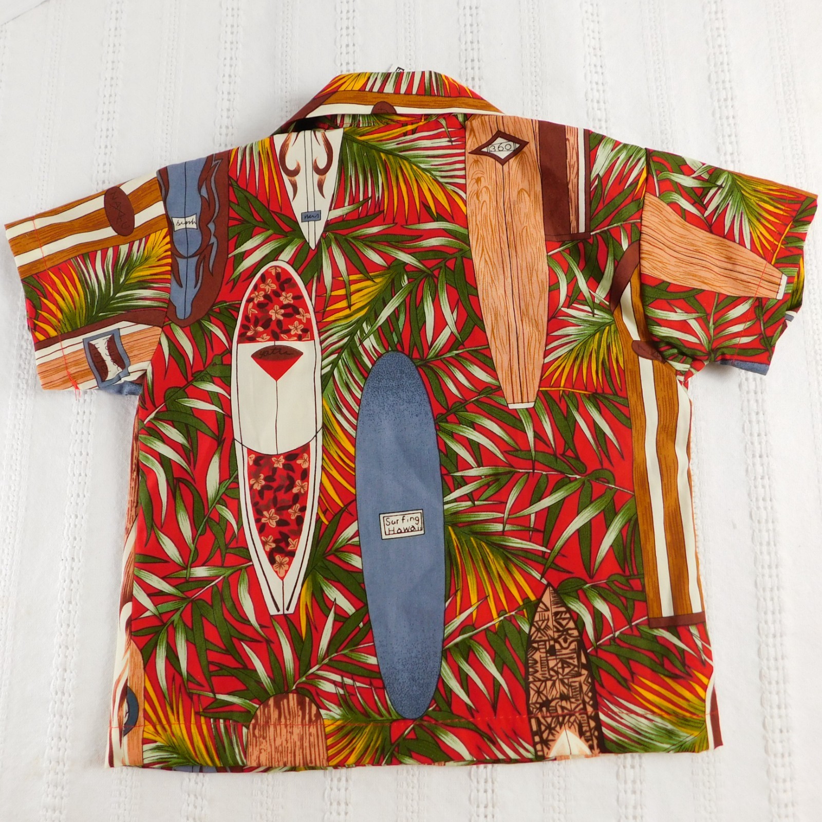 RJC Infant Boy Hawaiian Shirt Shorts Set 12M Cotton Surfboard Tropical Pattern