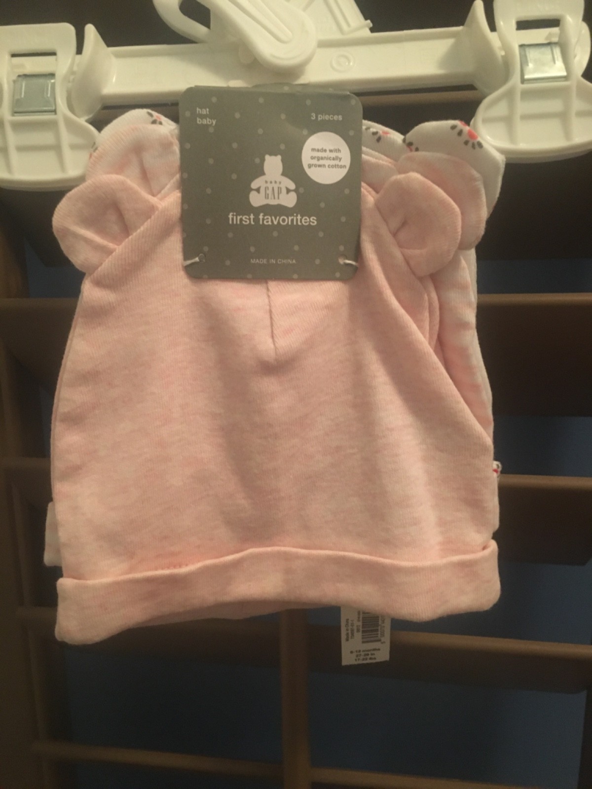 New Baby Gap Girls 3pc. Hat Set 6-12 months