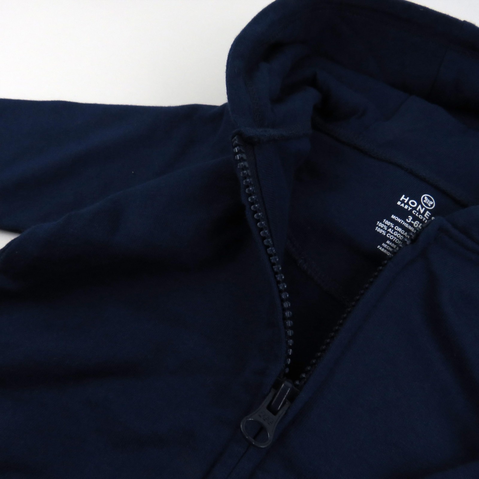 HonestBaby 2-Piece Fleece Zip Hoodie and Sweatpant 18 Months, Varsity Navy