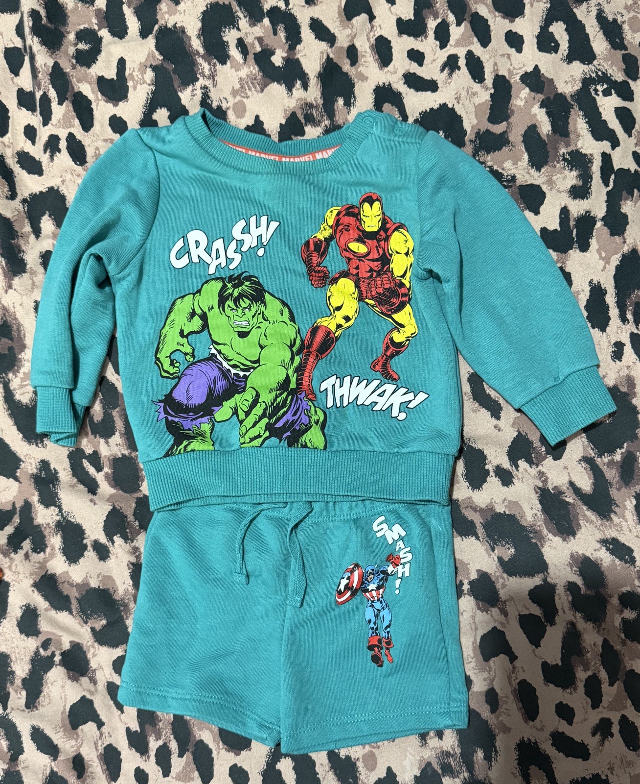 Marvel Jumper & Shorts Set – 3-6 Months – Primark