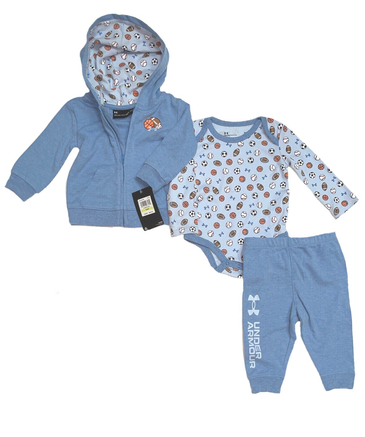 Under Armour Baby Boy Bodysuit & Joggers 2-3PC Sets; Size 3/6M, 6/9M, 12M NWT