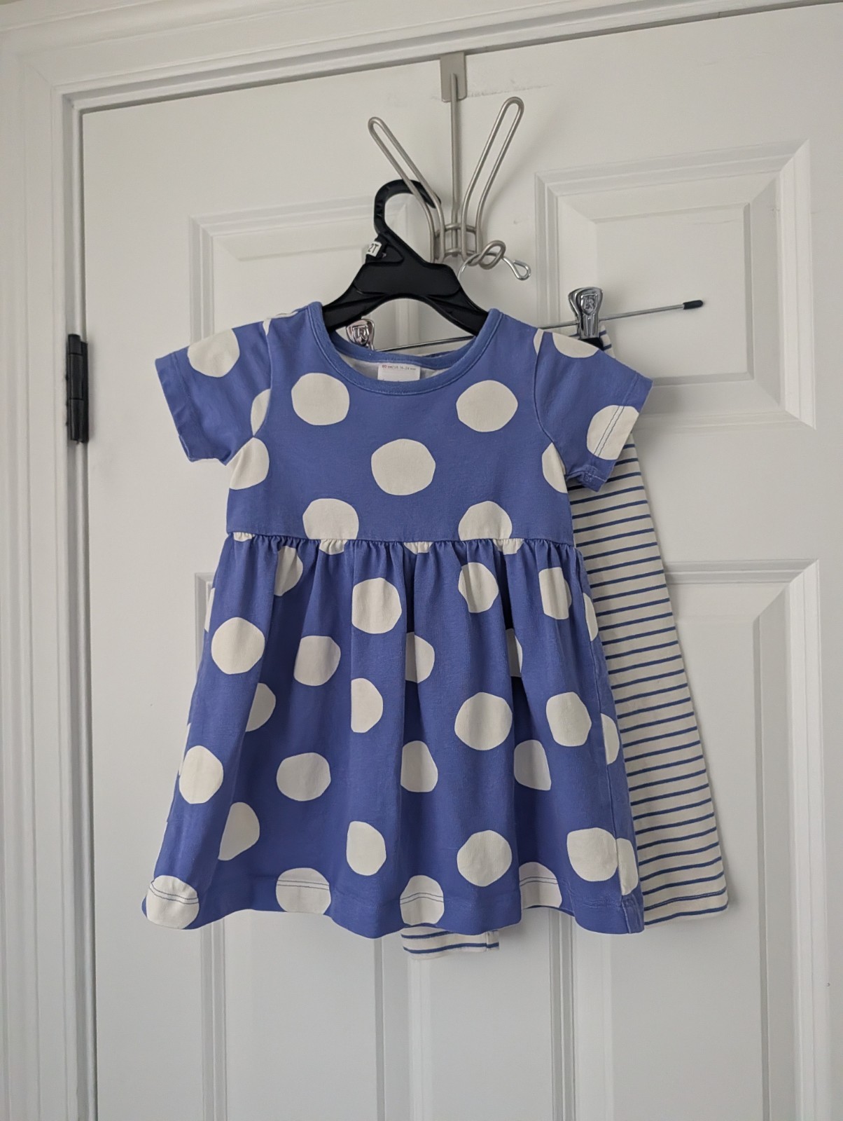Hanna Andersson 100% Cotton Girls Matching Set Size 18-24 Months Blue Polka Dot