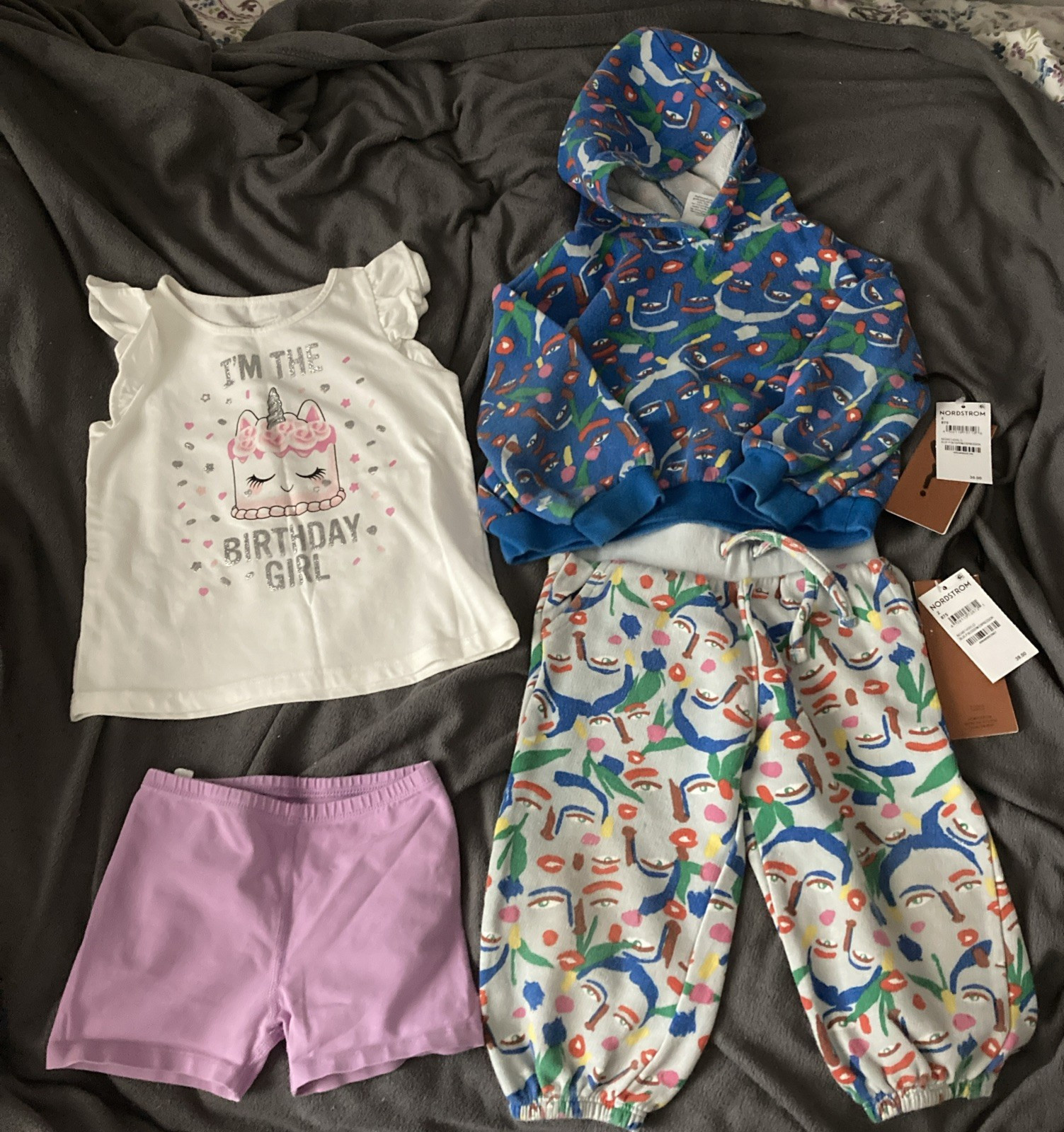 Nordstrom Cristina Martinez 2T Hoodie Pants Outfit Shorts 3T Birthday Girl Shirt
