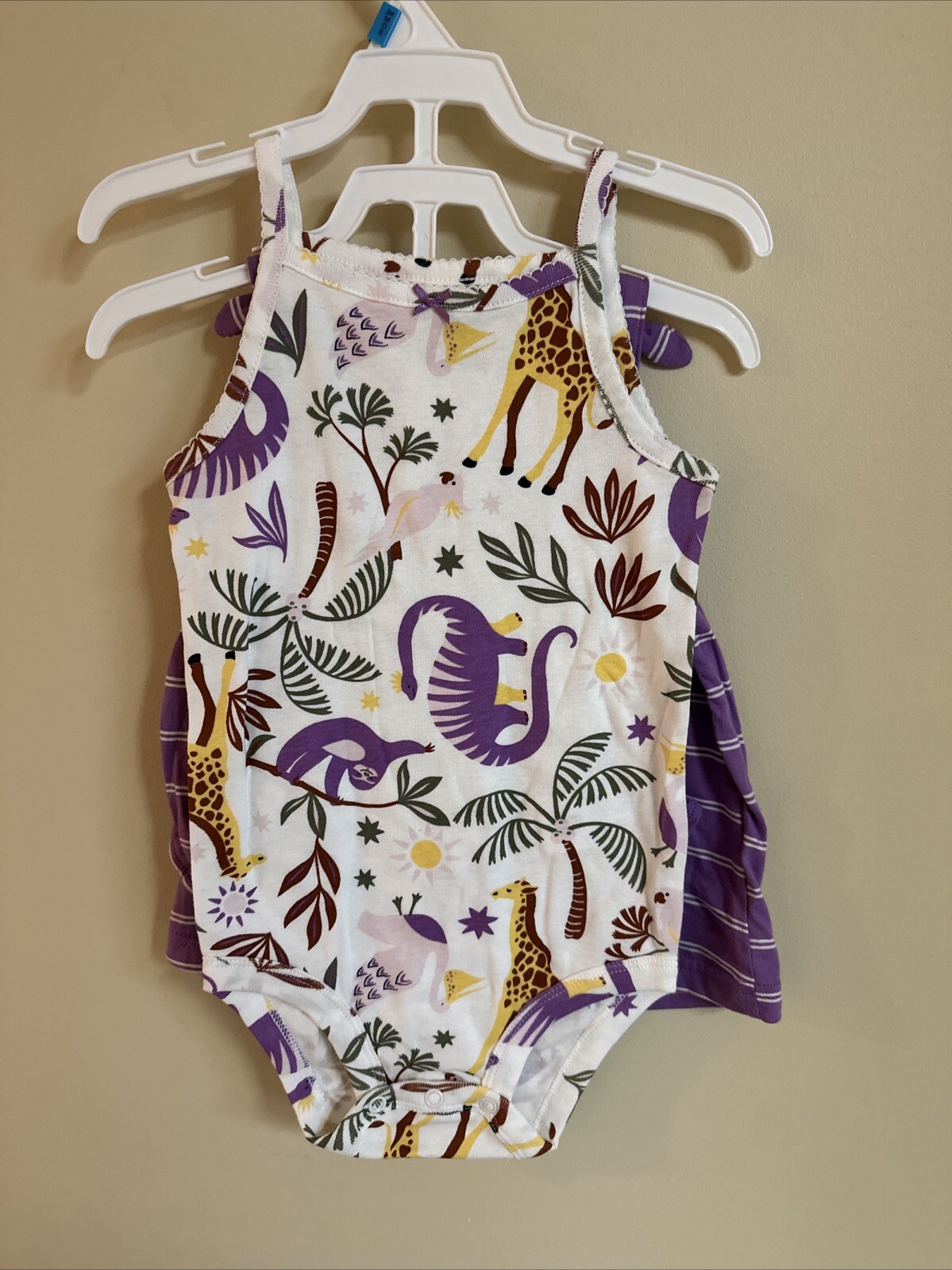 Carters Baby 3pc Little Diaper Cover Set Girls Purple Dinos (Select Size) NWT