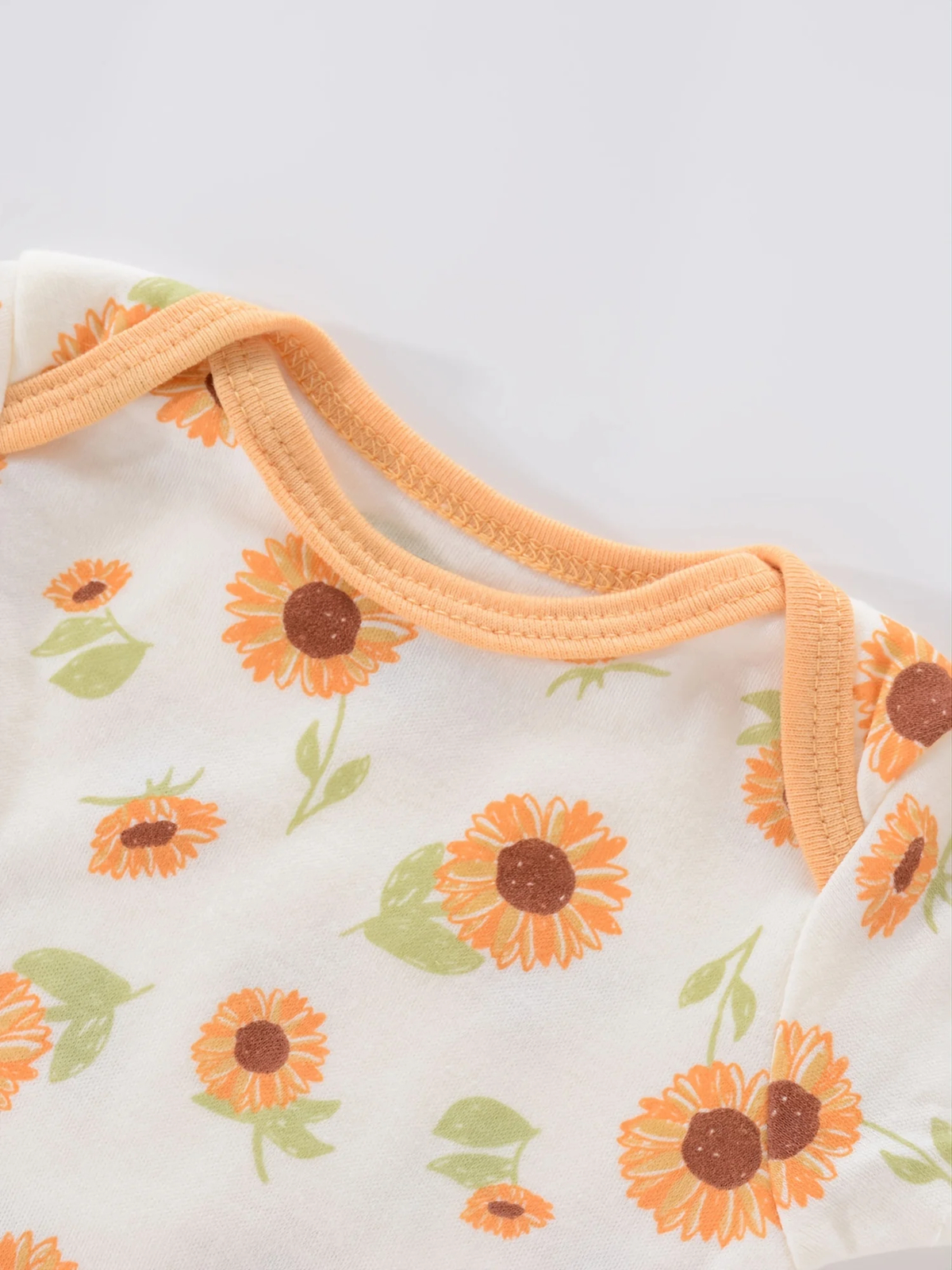 4PCS Newborn Infant Romper Short Sleeve Round Neck Animal Flowers Print