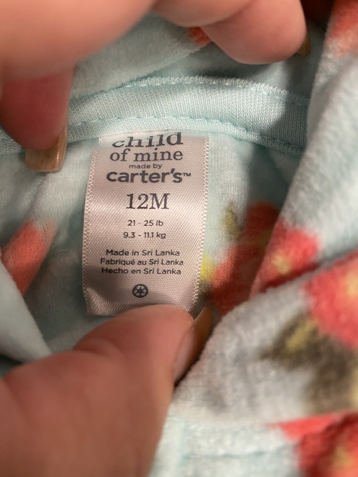 child of mine carters baby girls outfit size 12 months bodysuit hoodie pants