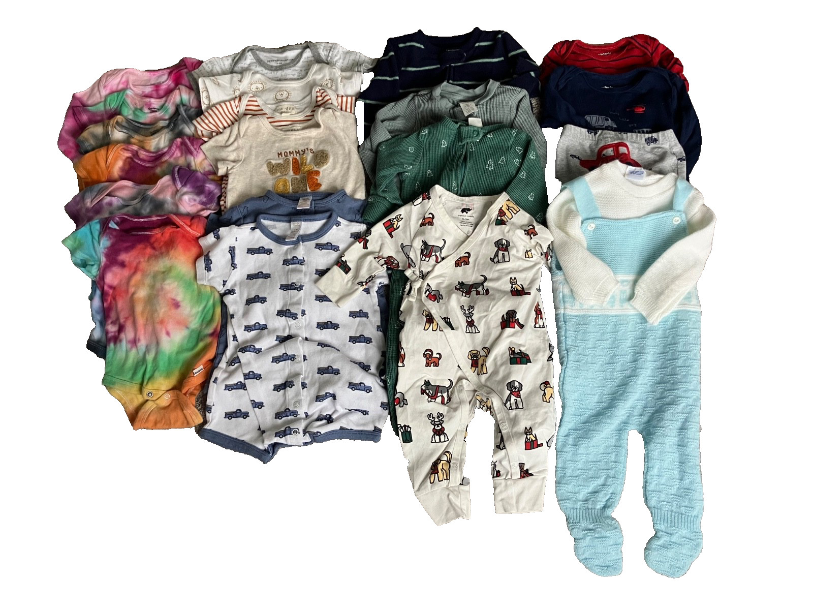 Baby Boys 6-9 Months Bundle – Bodysuits, Pants, Pajamas, Rompers: 21 PCs