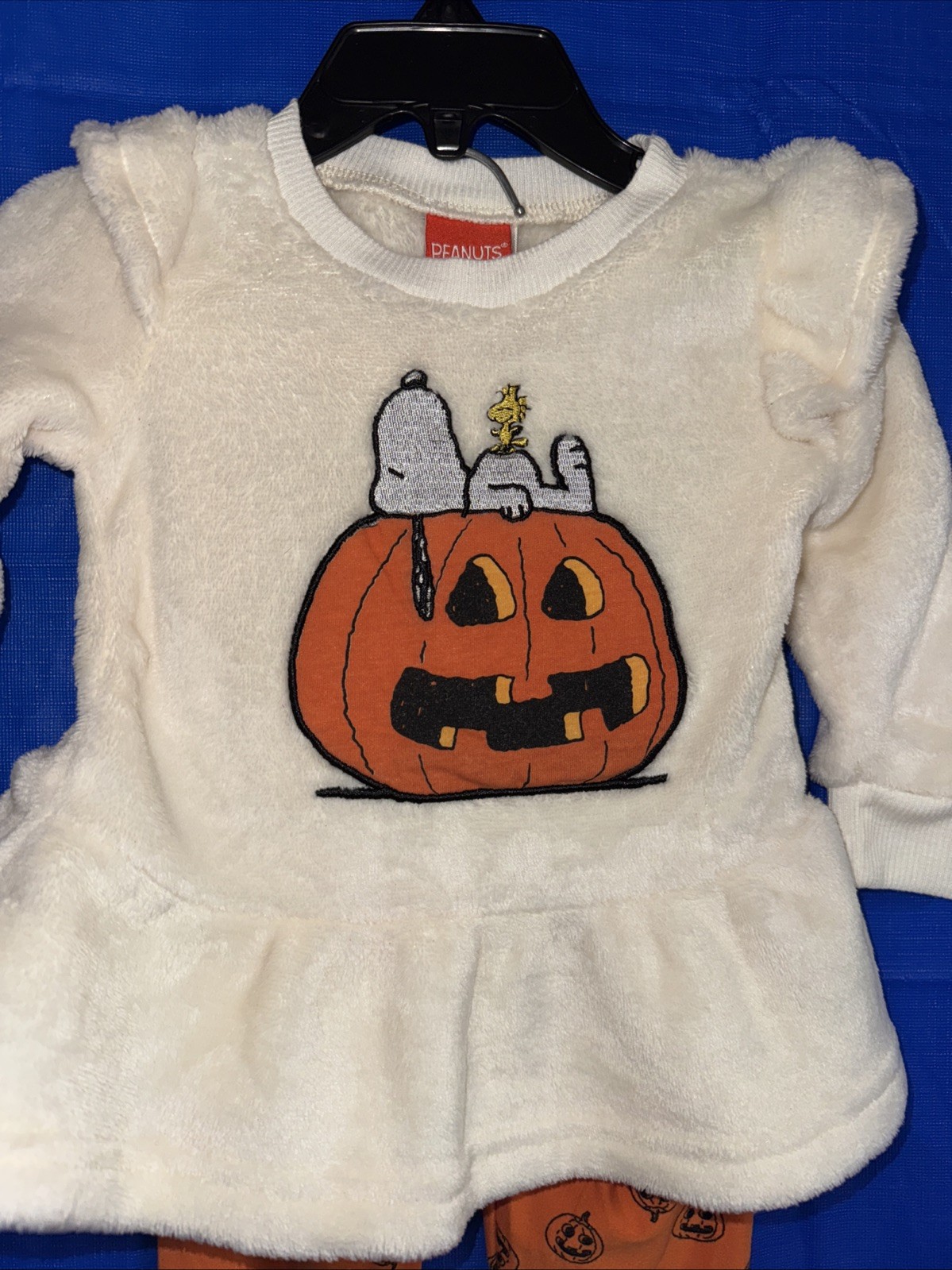 Peanuts Snoopy Woodstock Pumpkin Baby Girl12 Month Outfit Long Sleeve Pant #276