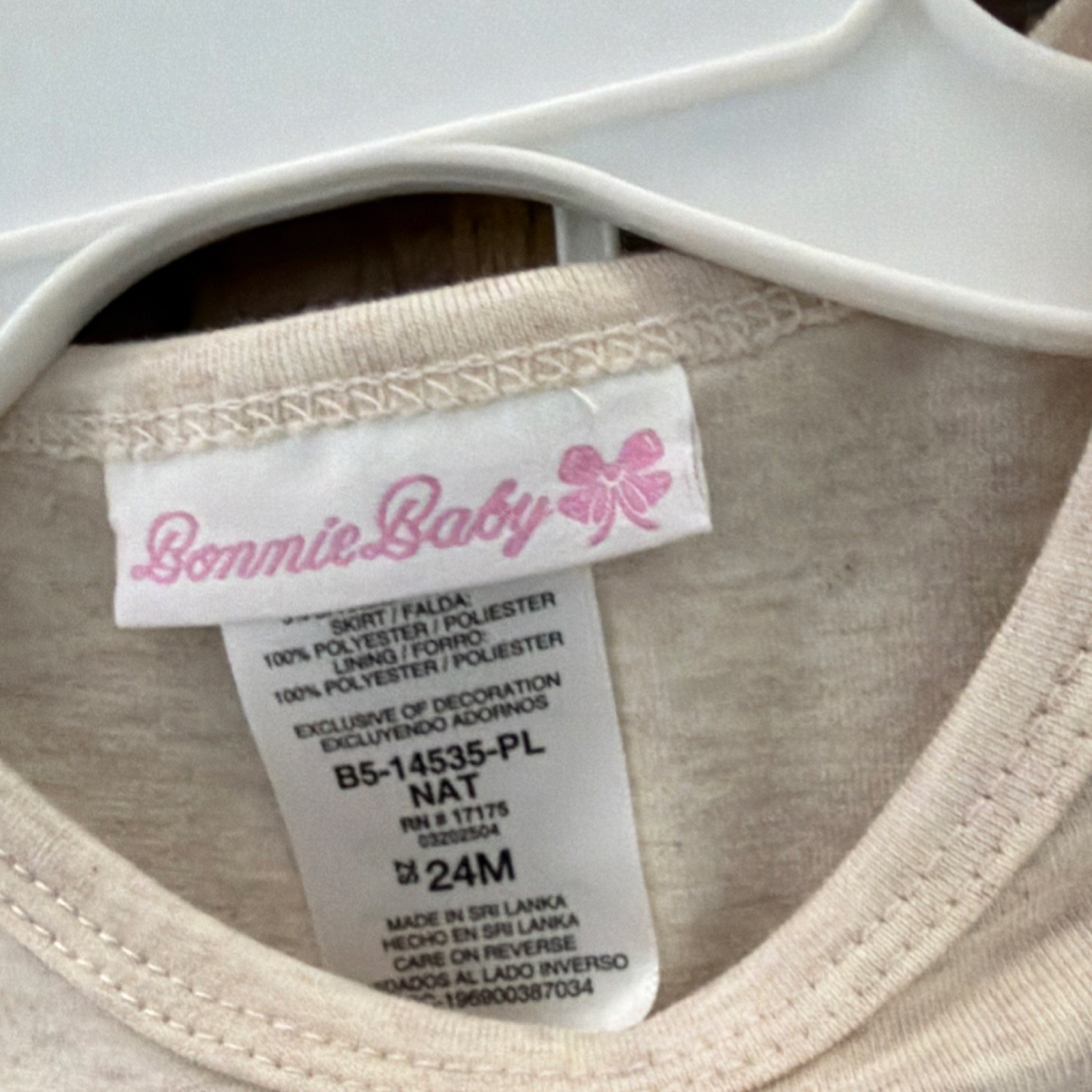 Bonnie Baby Pumpkin 2-Piece Dress Set 24M Ivory Tulle Leggings Fall