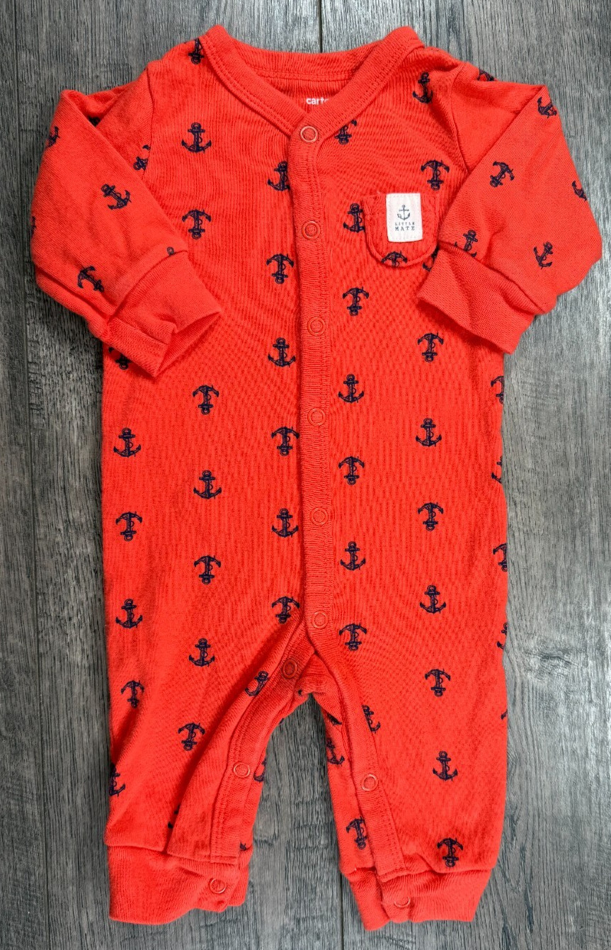 Baby Boy Clothes Carter’s 3 Month Orange Anchor Outfit