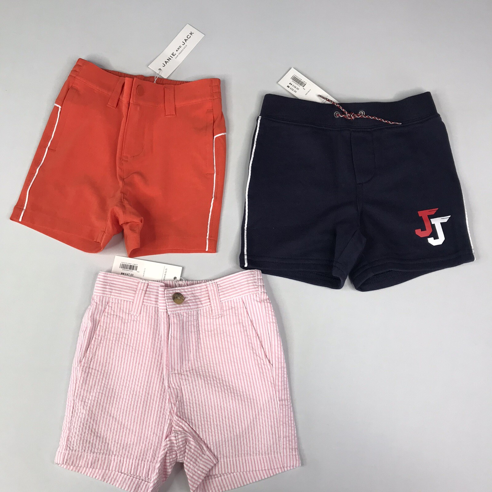 Janie & Jack Baby Boy 12-18M Summer Outfits Lot Shorts, Pants, Bodysuit, T-Shirt