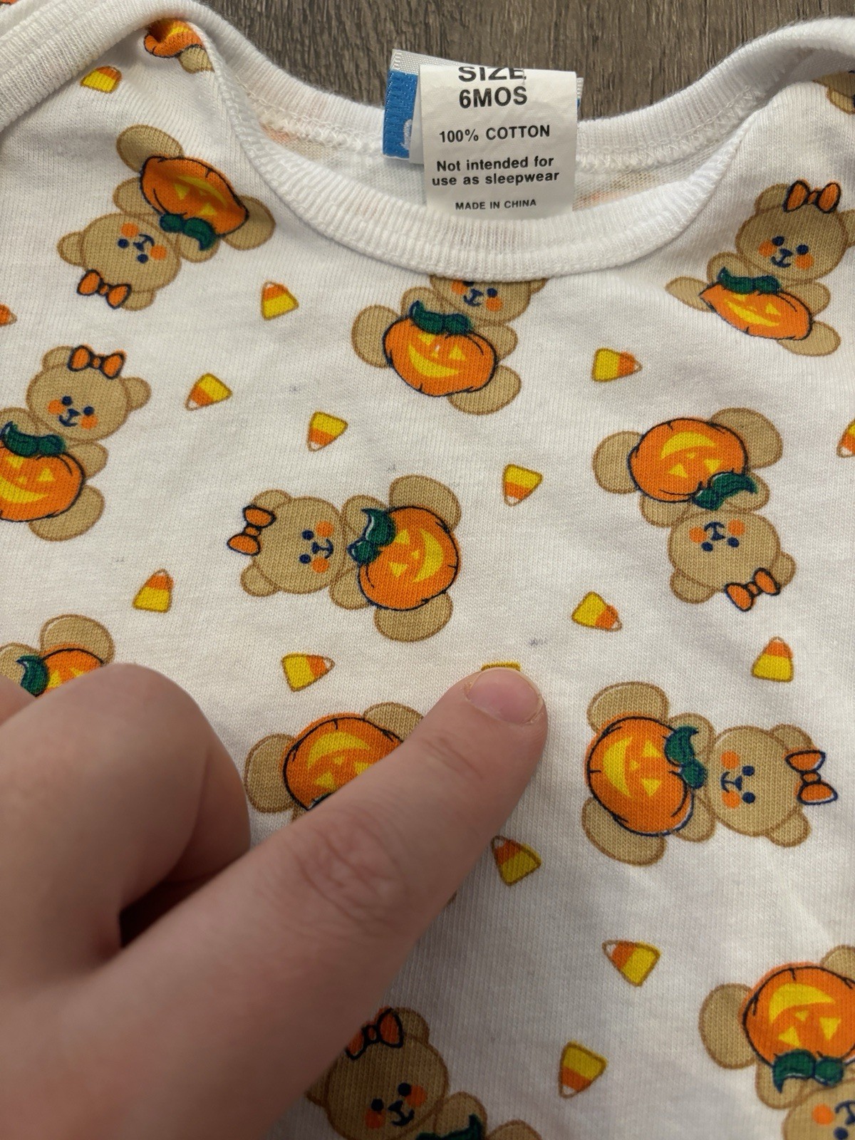 Vintage 90s Baby B’Gosh Oshkosh Halloween Fall Pumpkin Bear Outfit Set 6M