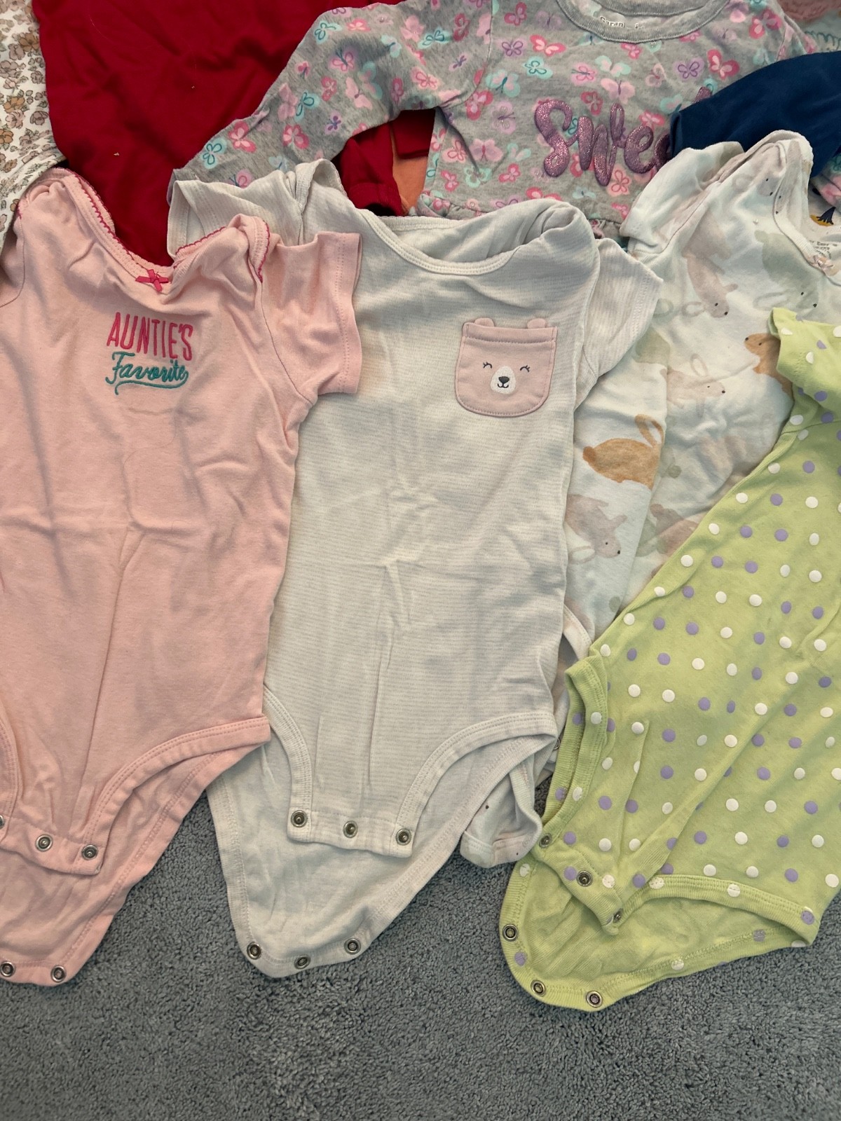 Clothing lot; Toddler Girls One pieces; 24mo.; Mixed brands, colors and designs.