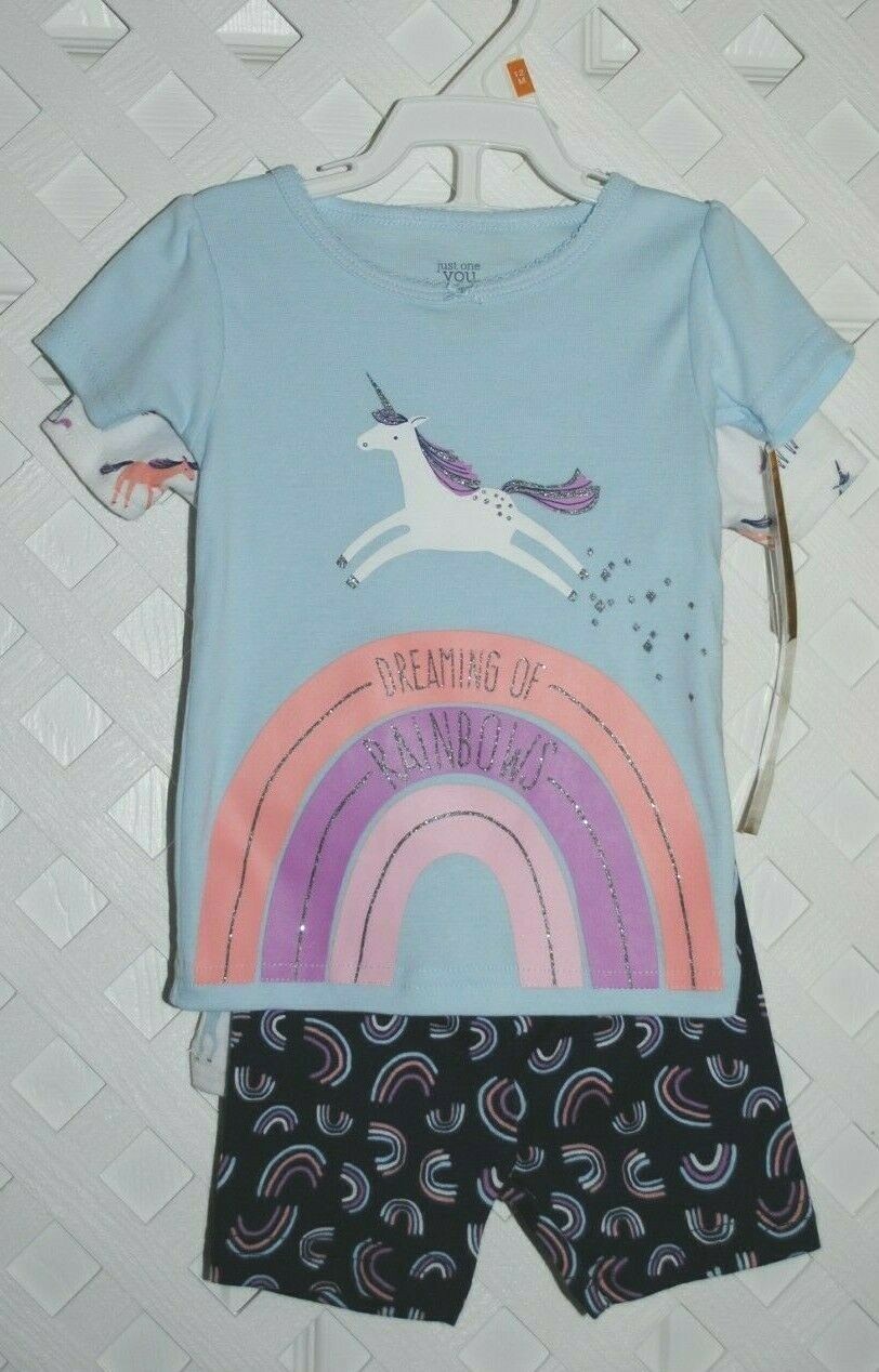 CARTERS Just One You Long Pants & Shorts Sets Dreaming of Rainbows Unicorns 12 M