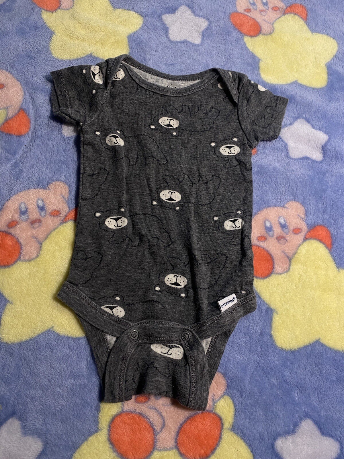 New Born Infant Baby Boy Outfit 0-3 Months Bear Bodysuit Summer Gerber Onsie