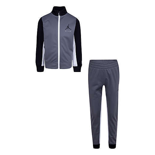 Nike Air Jordan Baby Boy 2-Piece Jumpman Tricot Tracksuit Set Grey/Black 3Months