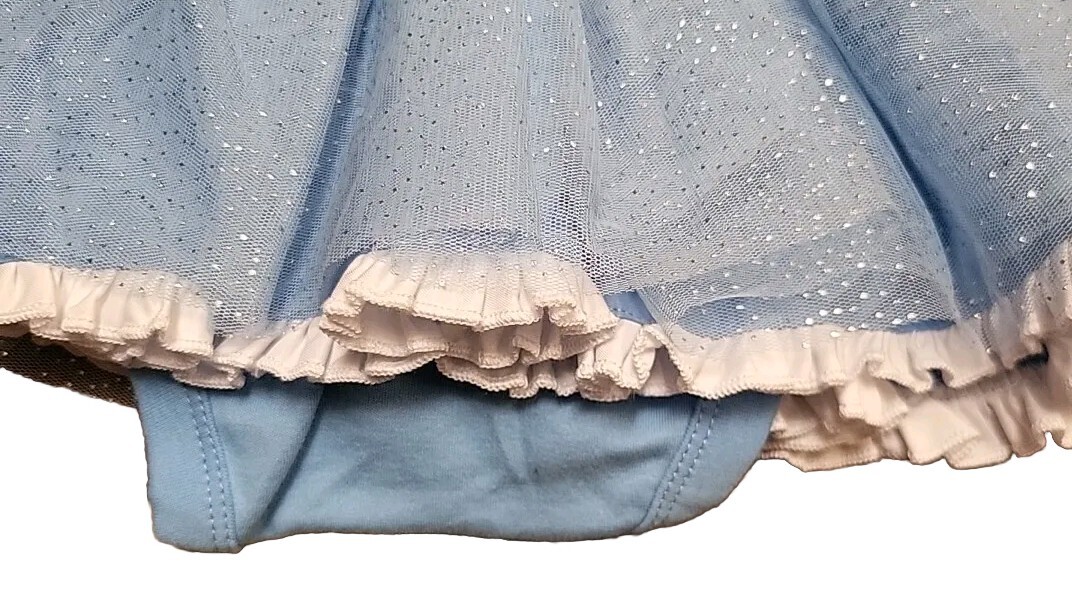 Disney Baby Cinderella Dress With Headband 6-9 Months Body Suit One Piece