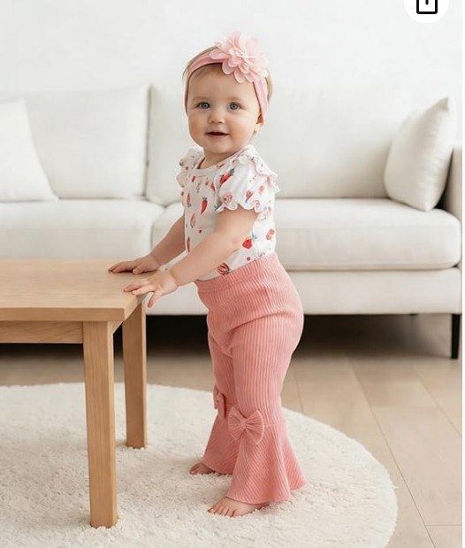 Vibebox Baby Girl Clothes Newborn Preemie Summer Outfits Short Sleeve Ruffle Rom