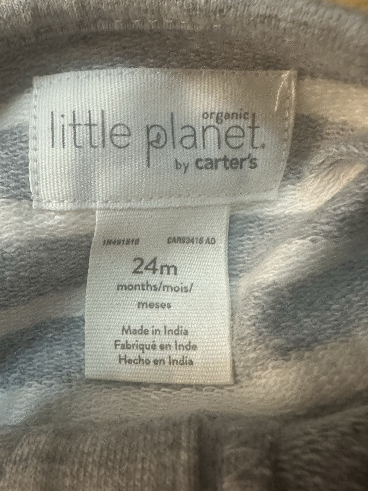 Carters Organic Baby Outfit Gray Sleeveless Romper NWT New Stripes Summer Sun