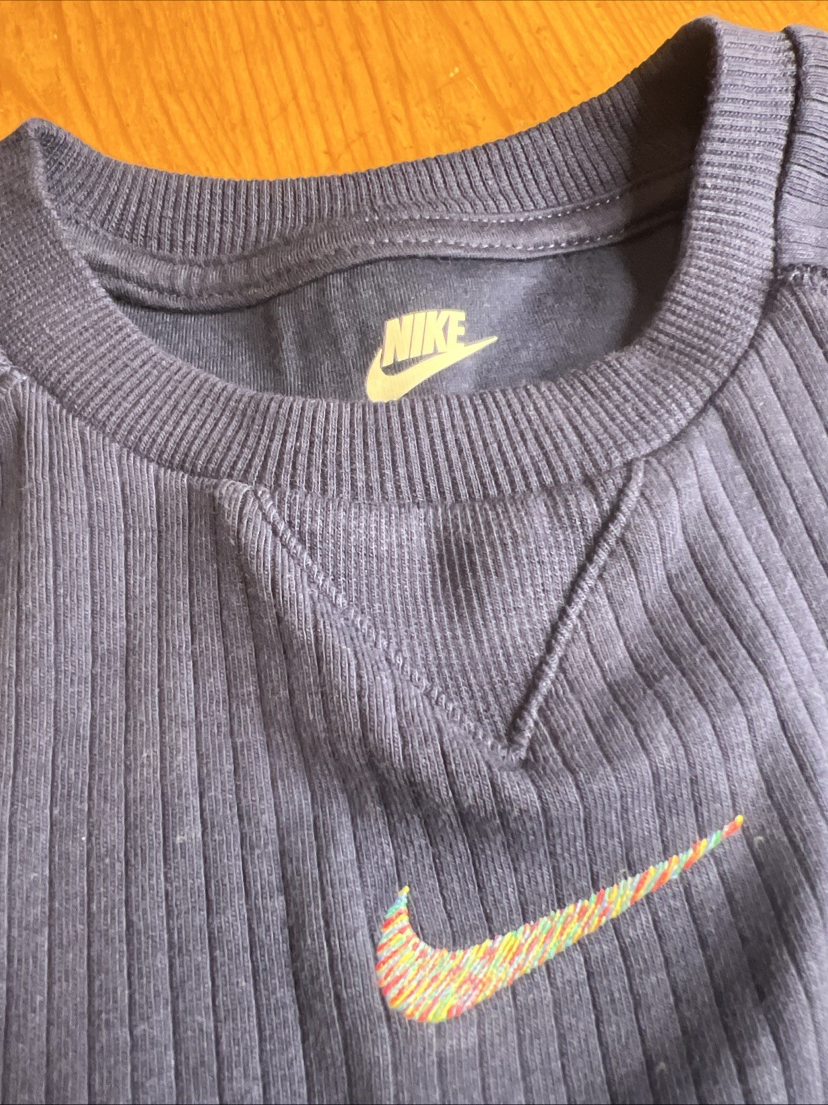 New Nike 2-Piece Set Shirt Shorts 3T 2-4 Years Boys New Logo Ribbed Navy Blue