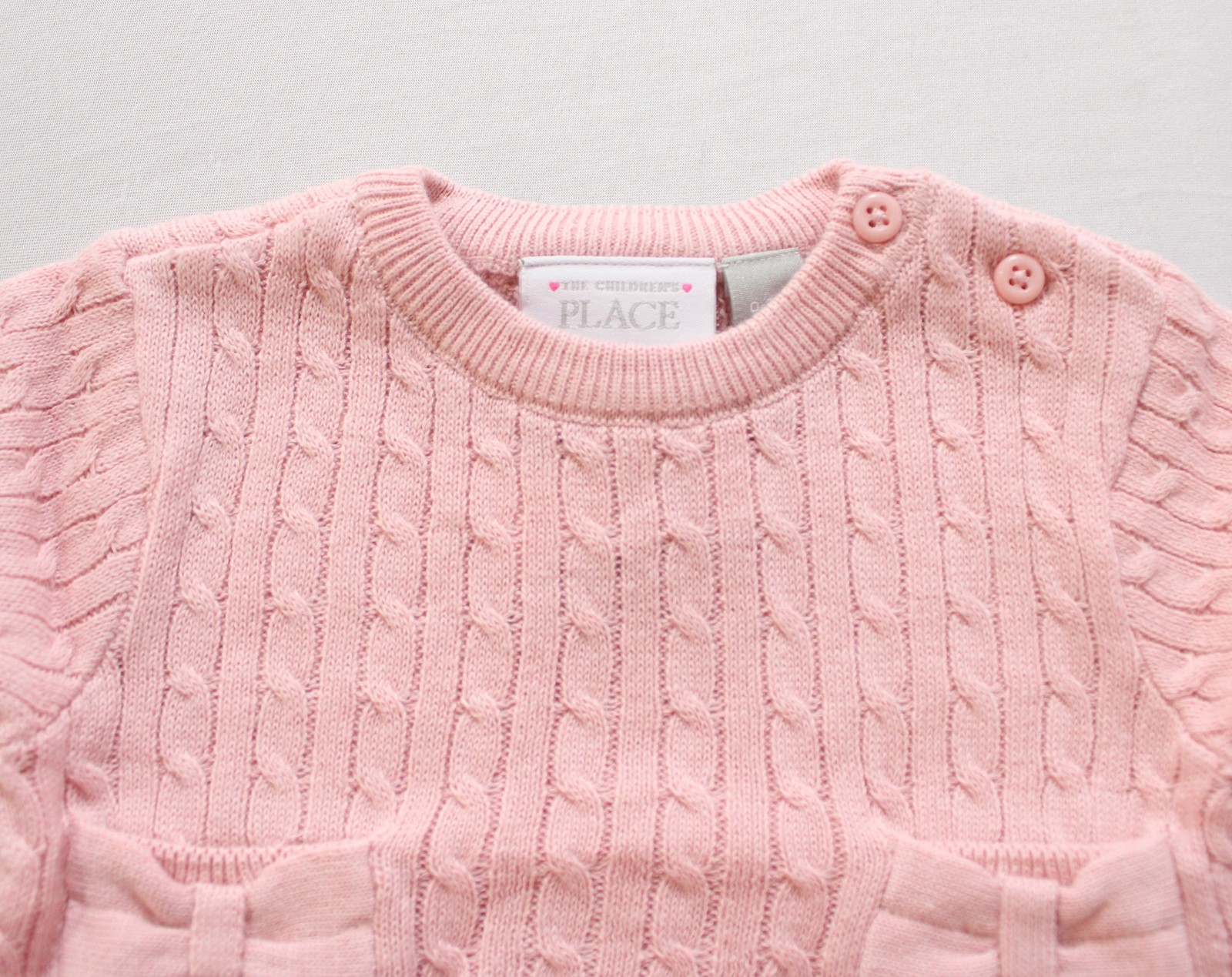 The Children’s Place Girl’s Cable Knit Sweater 2-Piece Set EH6 Pink Size 0-3M