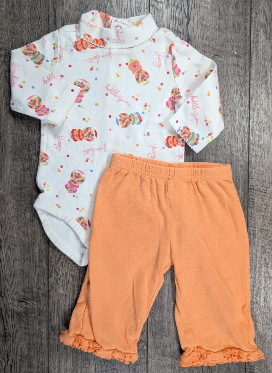 Baby Girl Clothes Vintage Gymboree 3-6 Month 2pc Bubble Fun Outfit