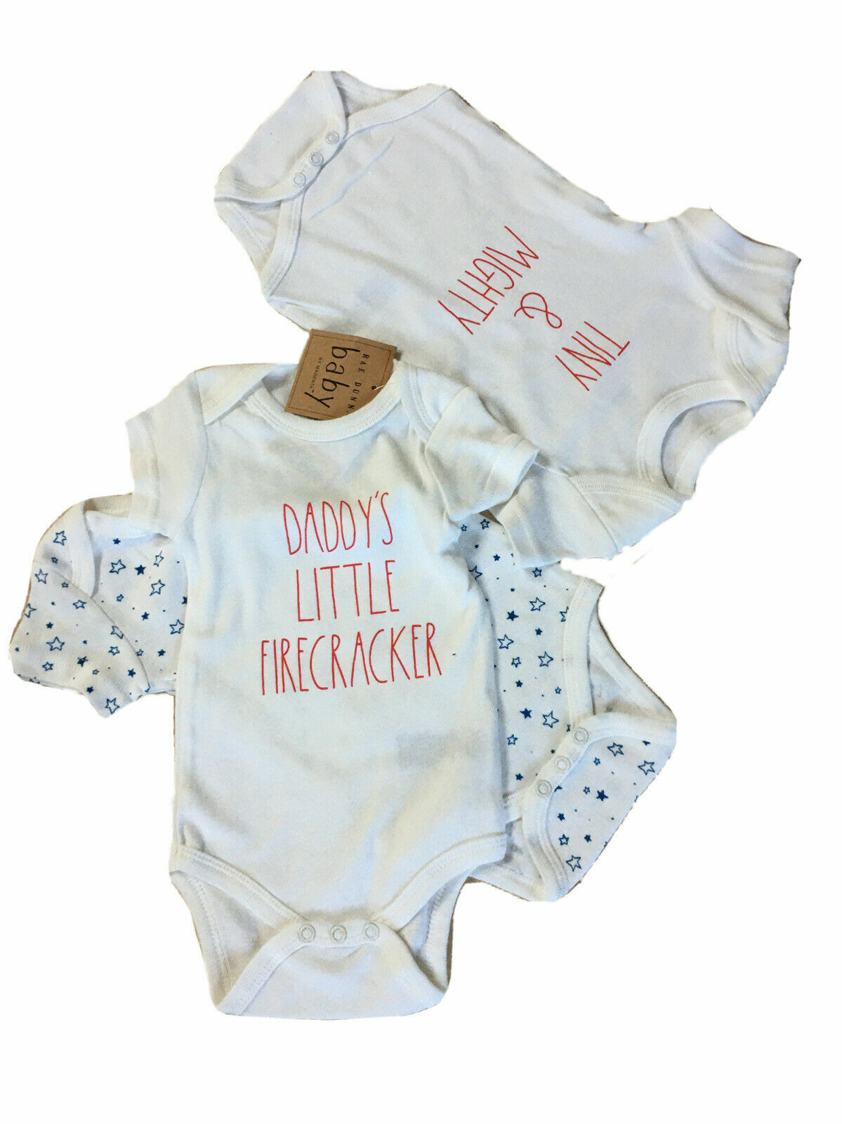 NWT RAE DUNN Baby Boy or Girl 3PK Bodysuits, 3PC Layettes, or Romper Sets 3M-9M