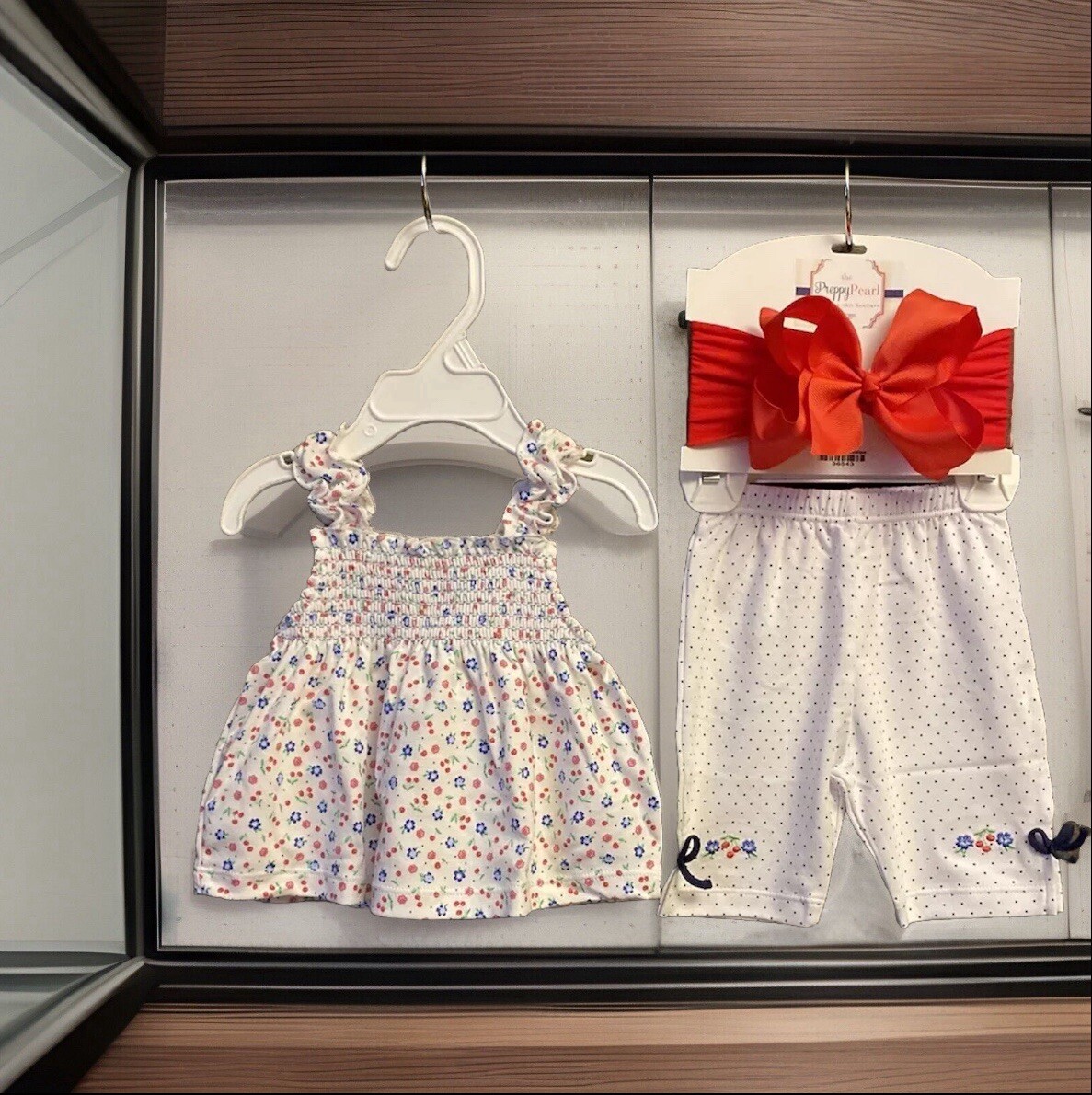 Girls NWT Kissy Kissy Smocked Pants Set & Dress Top Embroidery Free Bow 3-6 Mos