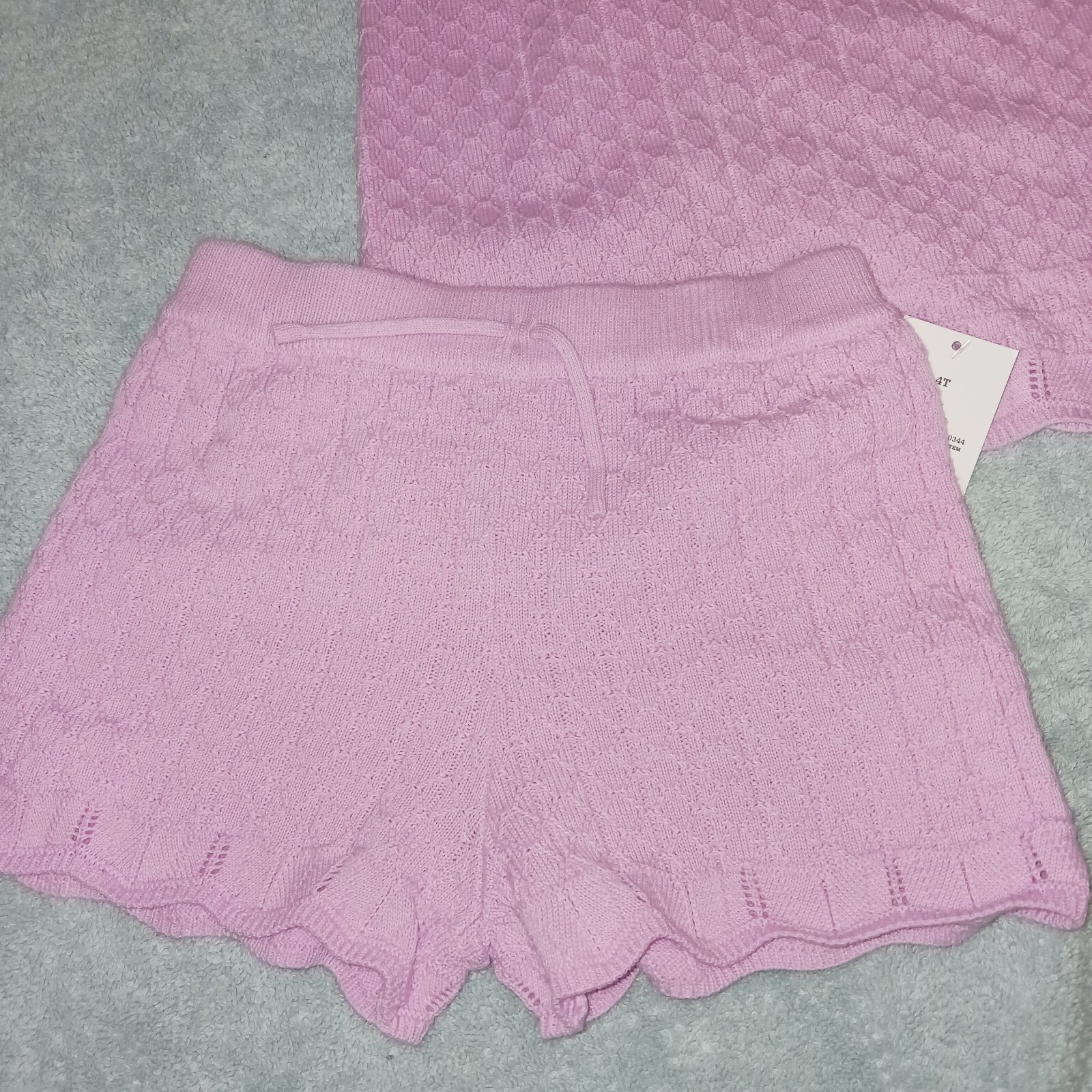 Grayson Mini 18m Toddler Crochet Tank and Short set. Pink. New
