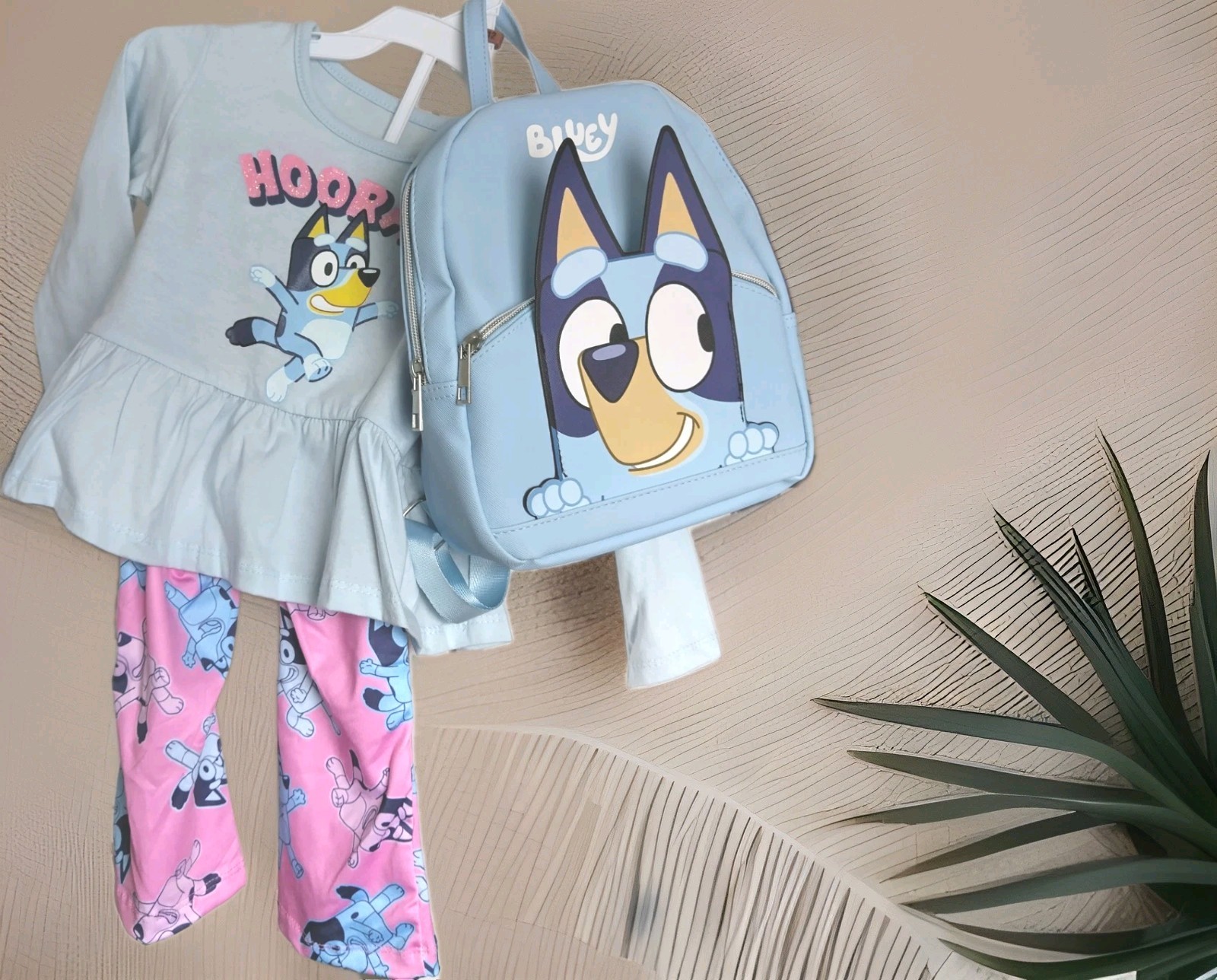 BLUEY Cartoon Dog 2-Piece Infant Girl Size 18-24mo Outfit and Mini Backpack Set