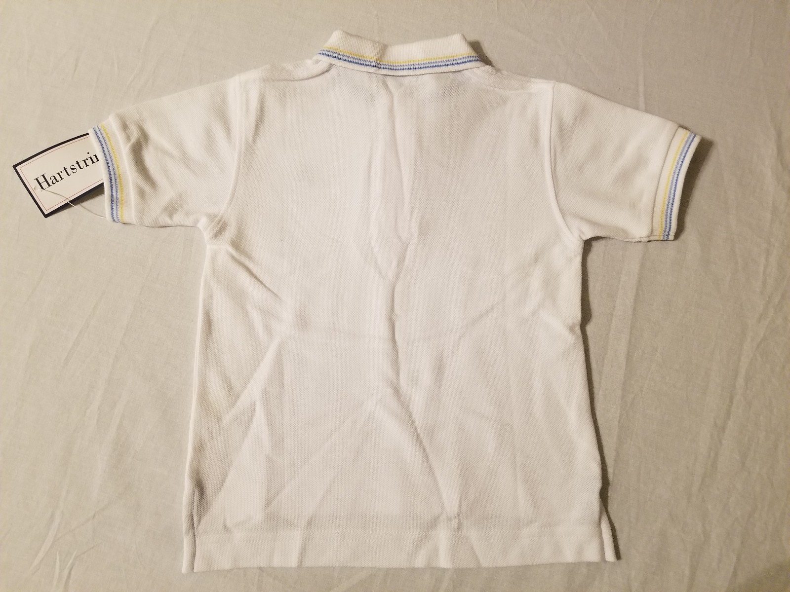 NWT Hartstrings Size 4 Boys Overalls Shorts and Shirt Set White Khaki Golf