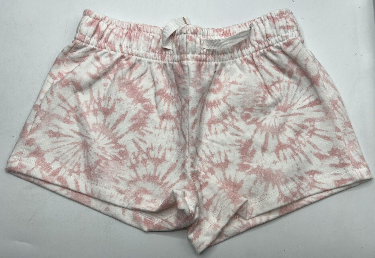 Girls Size 4T Lucky Brand 2-Piece Short Set T-Shirt Summer Outfit White Pink