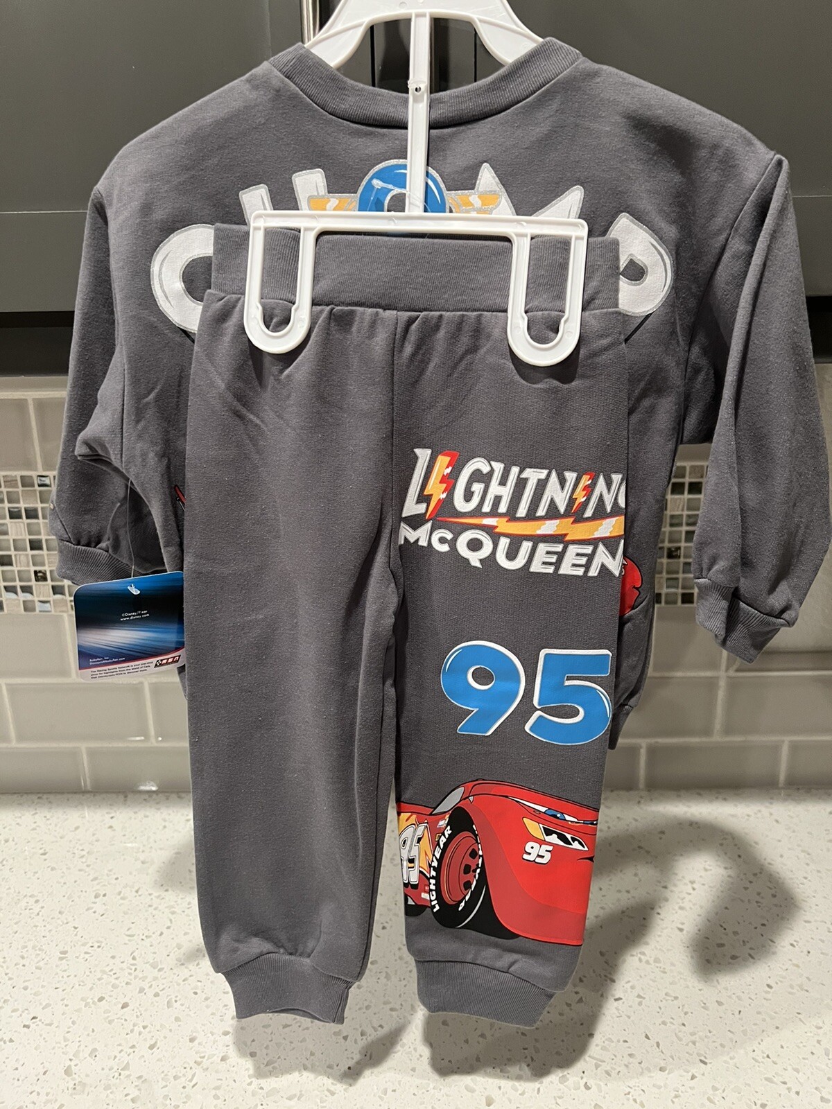 Disney Cars Lightning McQueen Sweatshirt & Pants Set- Size 2T