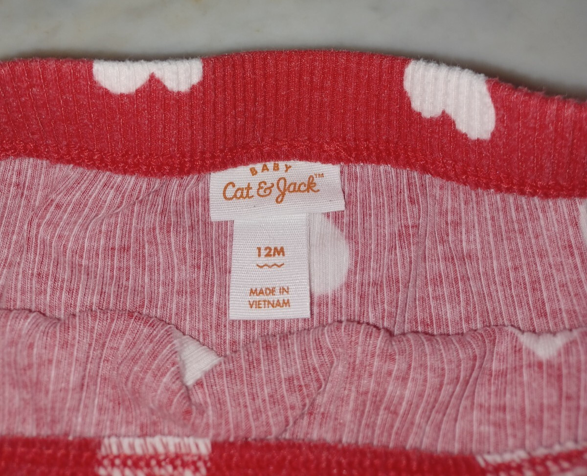 Baby Girl Valentine’s 2-Piece Outfit 12 Months Red & White