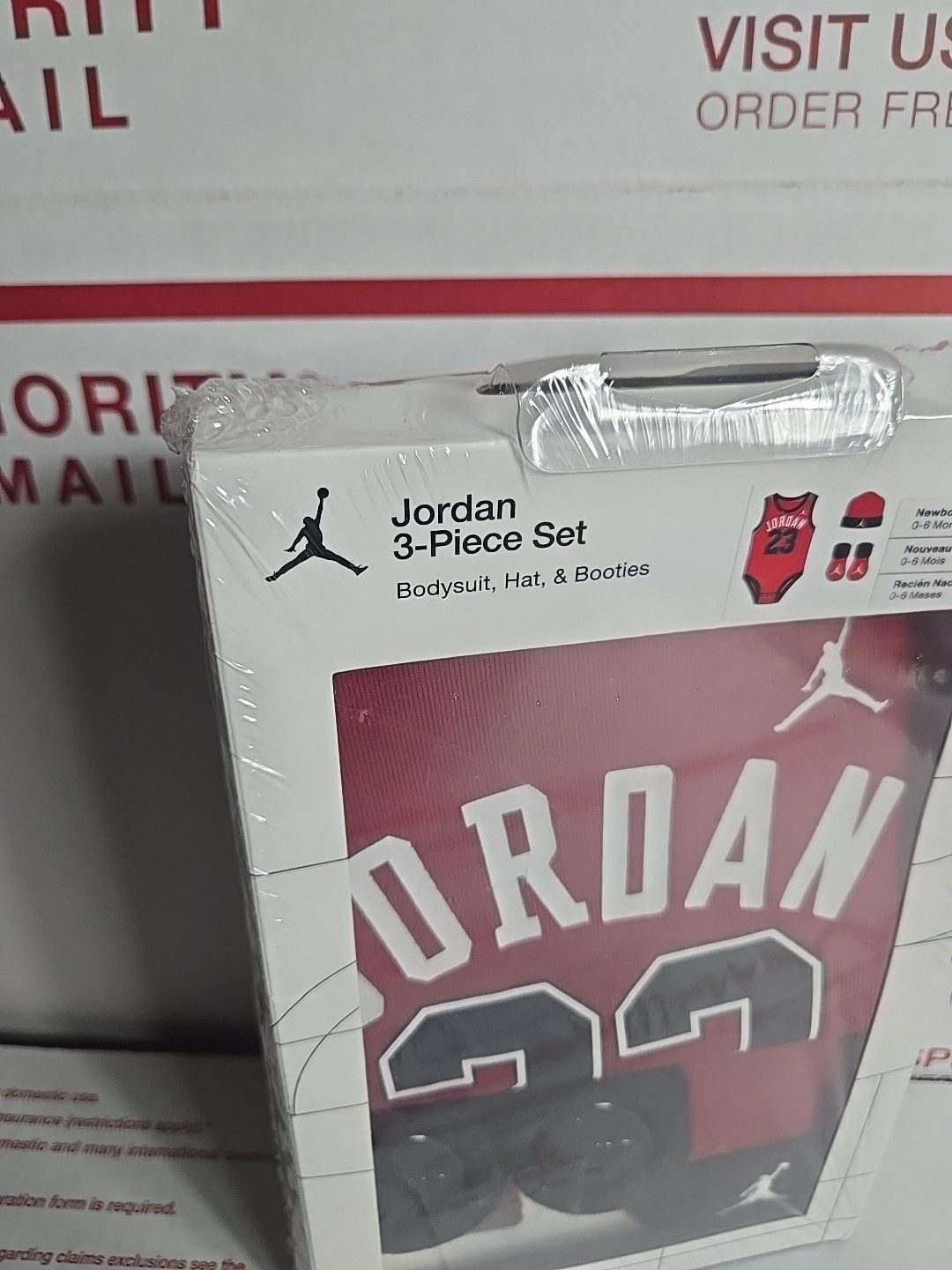 Jordan Jumpman 23 Baby Infant 0-6 Months Bodysuit Beanie Bootie 3 Piece Set NIB
