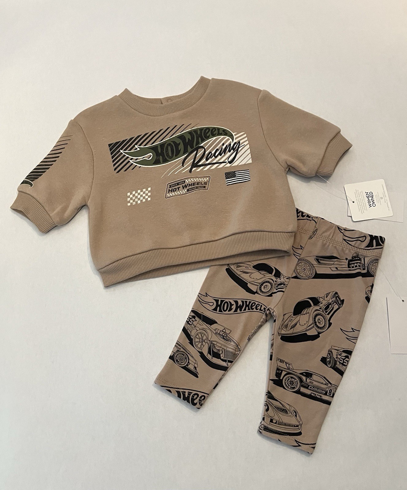 Baby Boy Hot Wheels 3 Months Pants Sweatshirt 2 PC Set Cute Outfit New