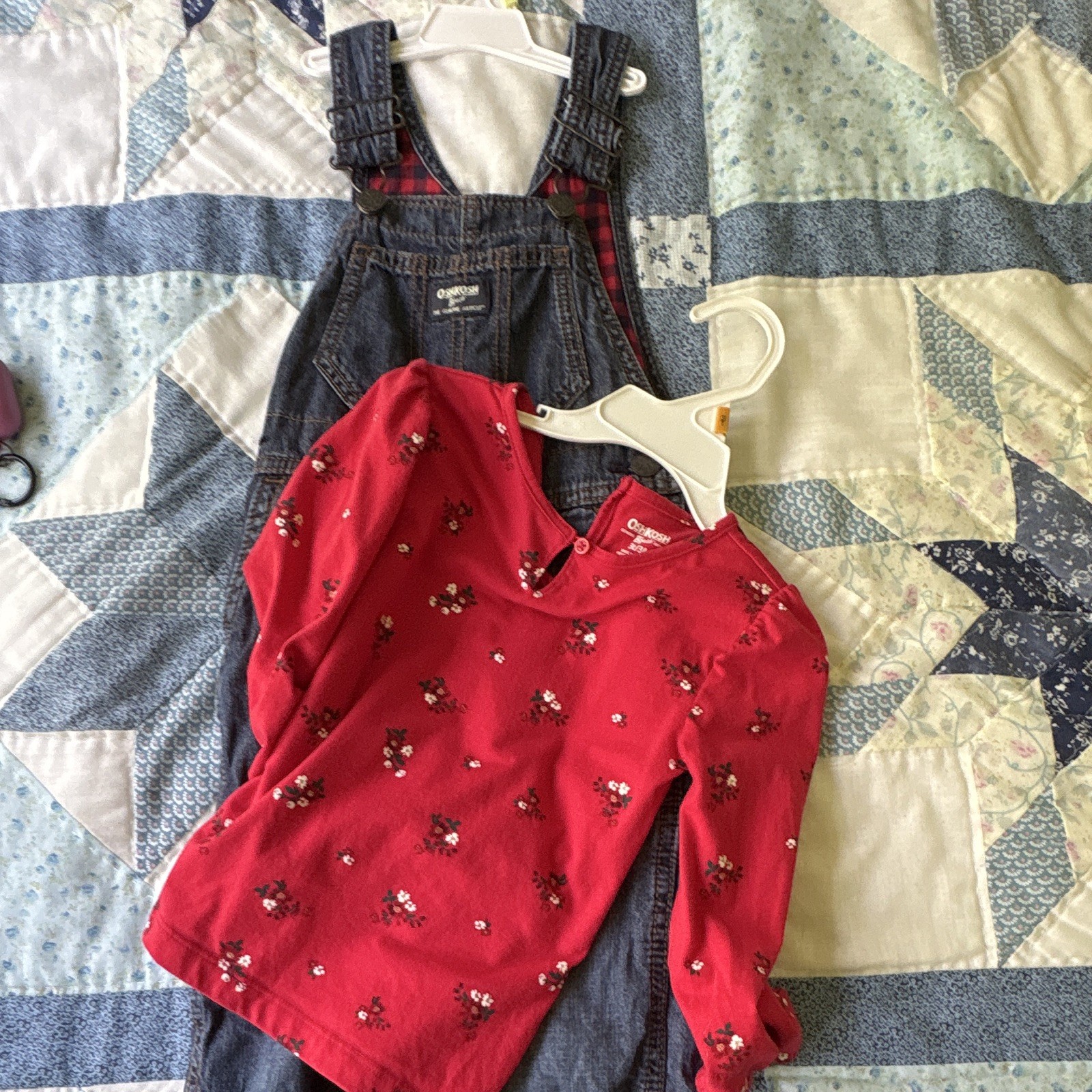 Girls Size 3t Osh Kosh B’gosh shirt and bibs. Girls