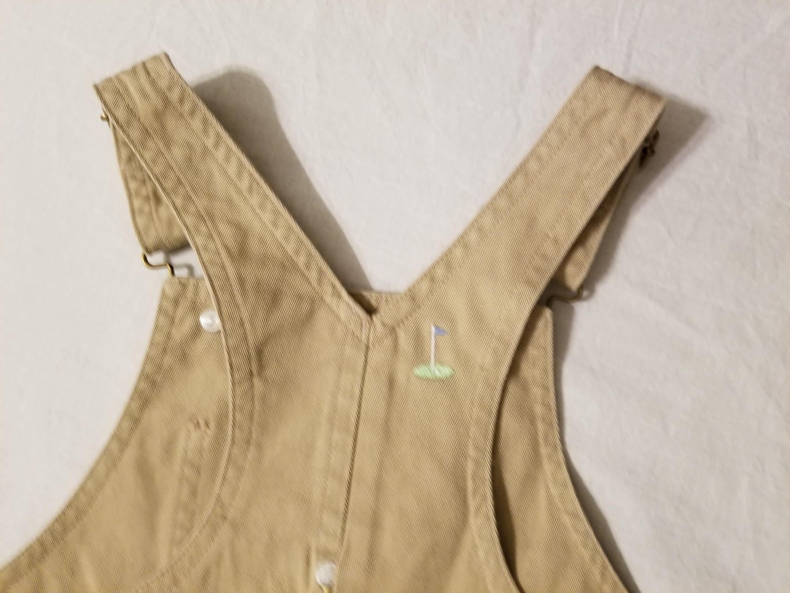 NWT Hartstrings Size 4 Boys Overalls Shorts and Shirt Set White Khaki Golf