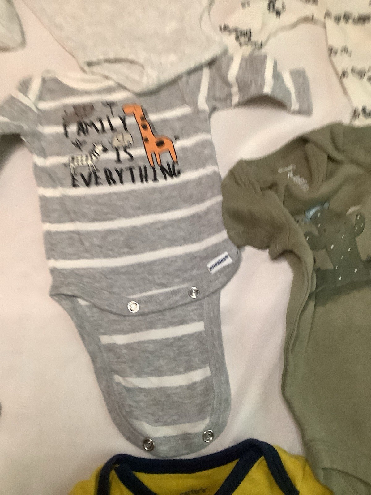 Baby Clothes New Born Boys Mixed Lot Gerber Onsies 6 Hats Lion Webok By Reebok