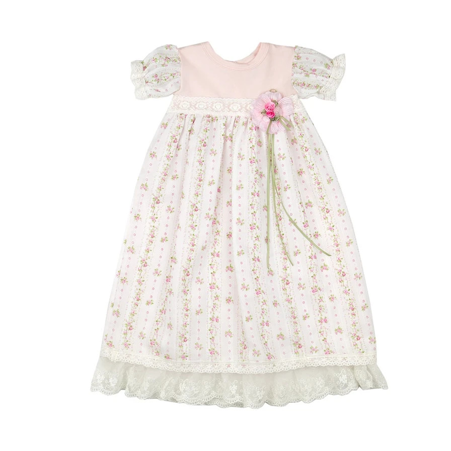 NWT Haute Baby Emmie Floral Lace Daygown Gown Dress Newborn Baby Girls 0 3 M